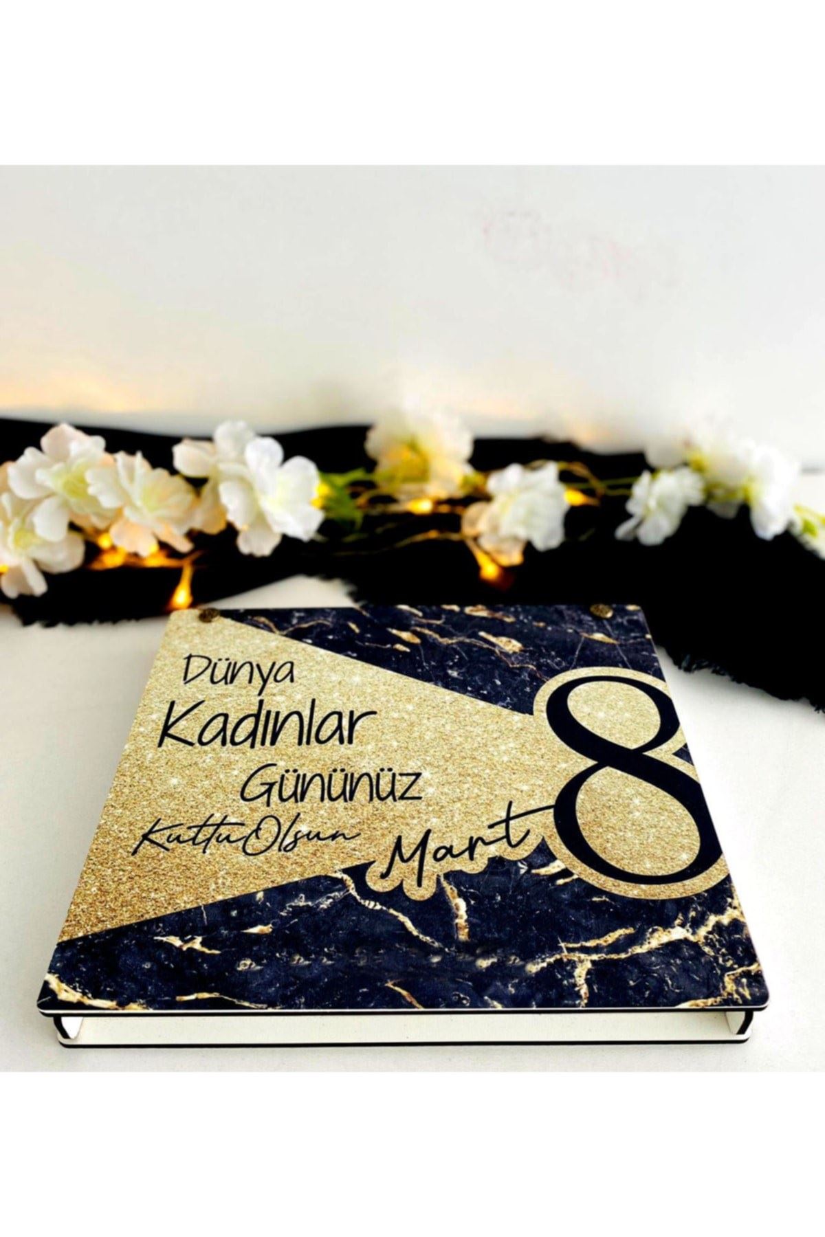 Kadınlar Günü Ahşap Kutulu Ahşap Defter Kalem Seti