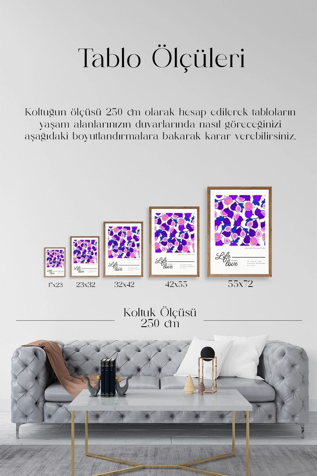 İncir Ahşap Çerçeveli Tablo 50 x 70
