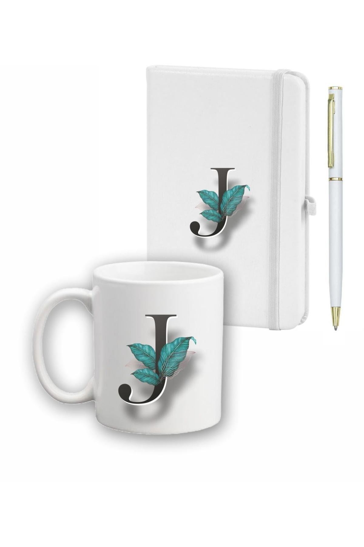 Yaprak Desen Ajanda, Kupa Ve Kalem Seti