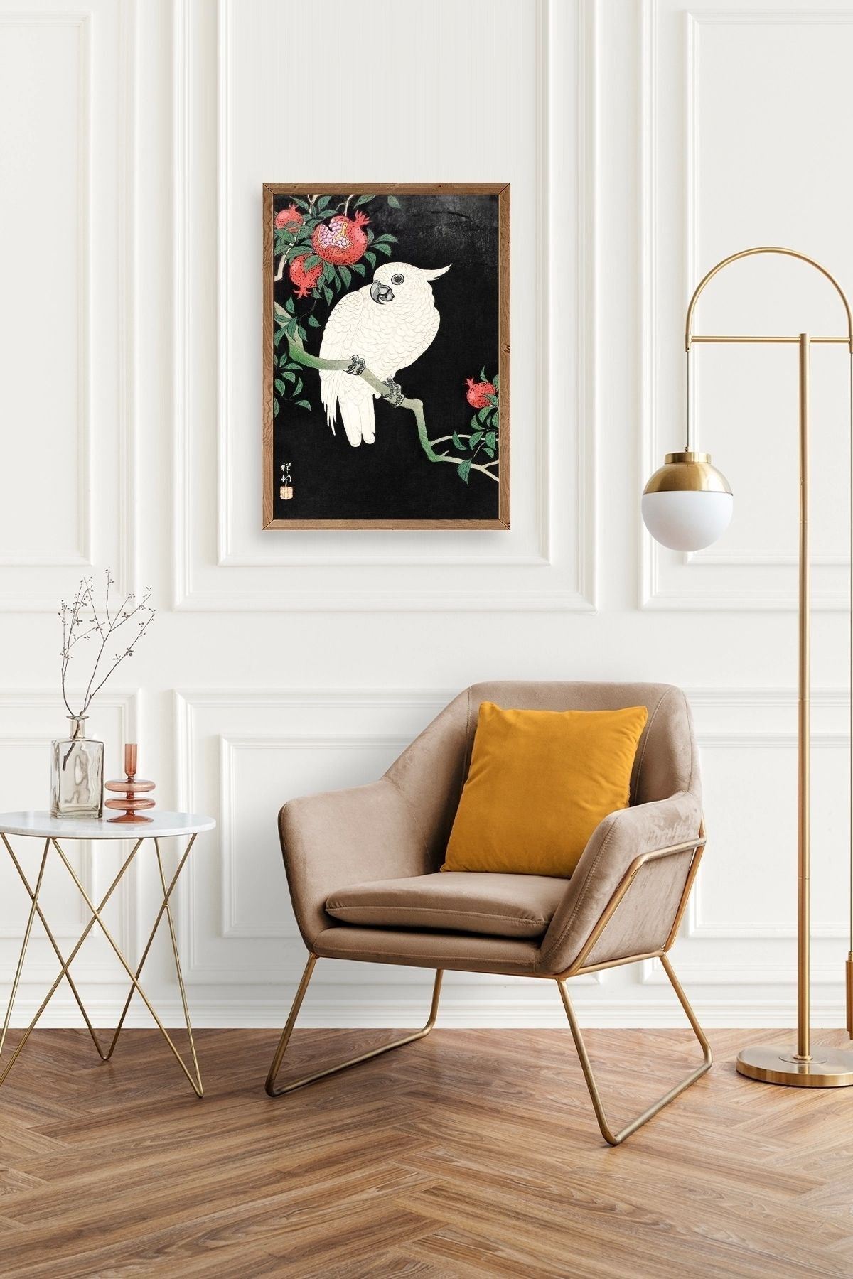 Ohara Koson Ahşap Çerçeveli Tablo 23 x 30