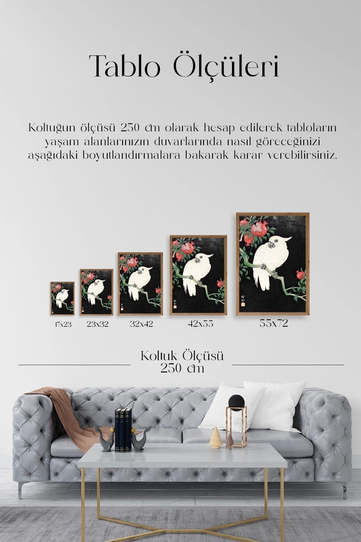 Ohara Koson Ahşap Çerçeveli Tablo 30 x 42