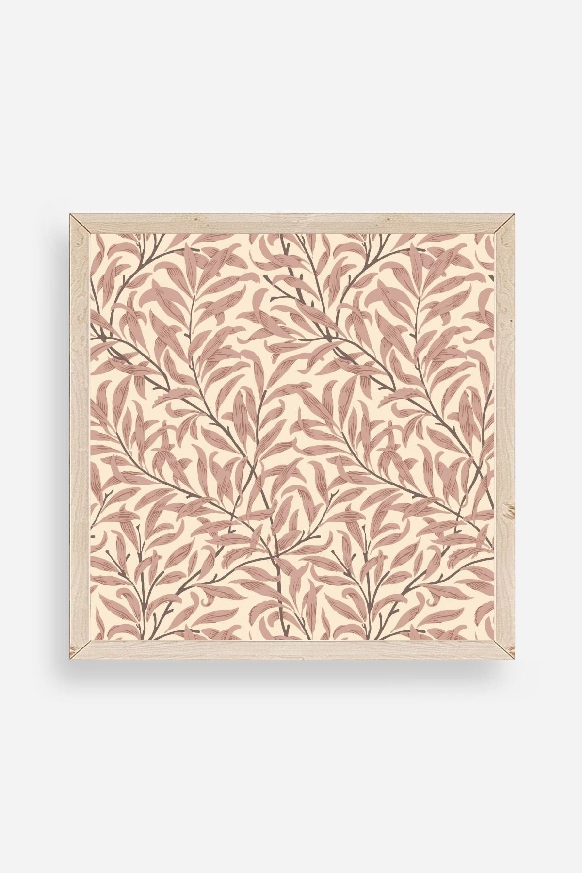 Yaprak Ahşap Çerçeveli Tablo 50 x 50