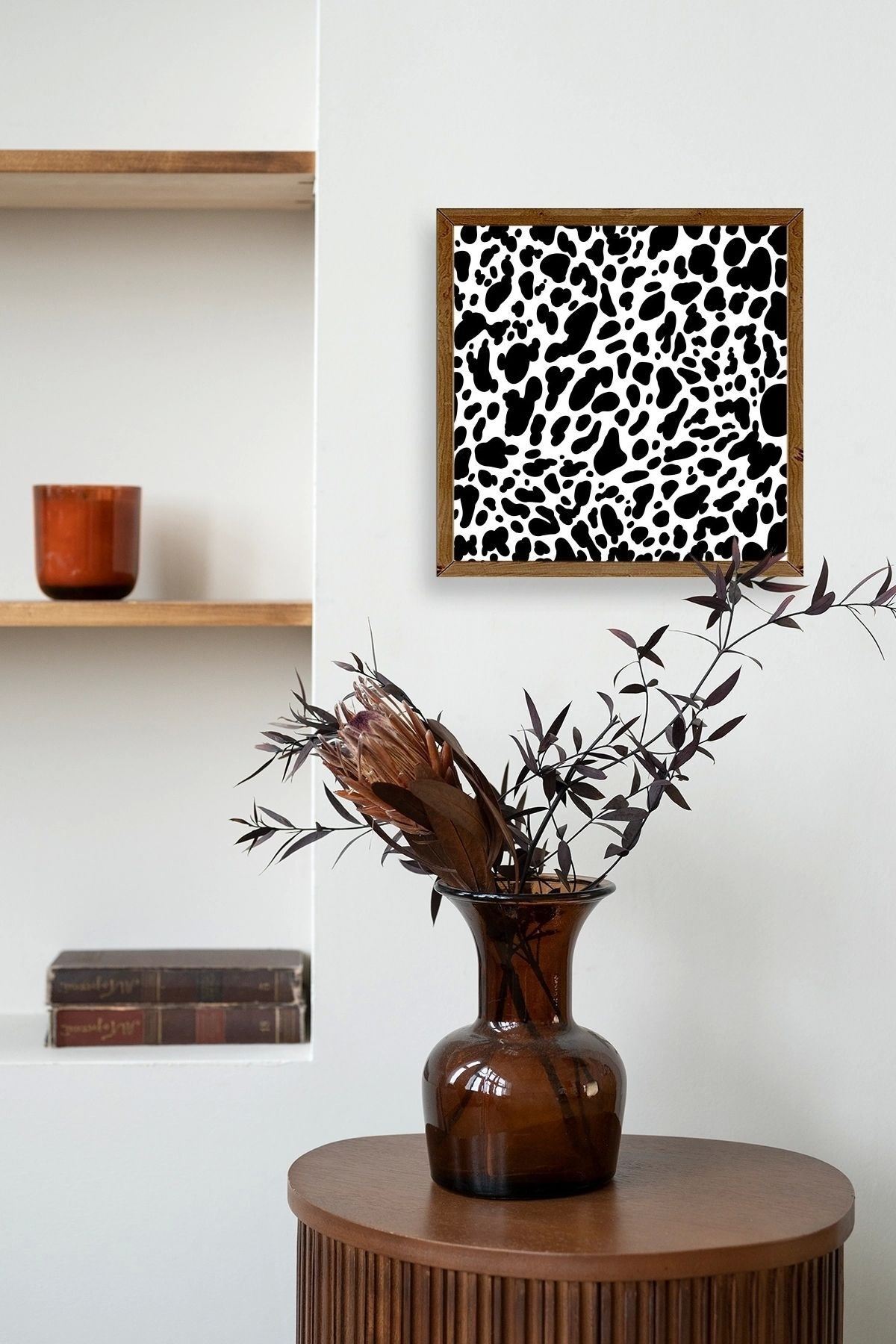 Desen Ahşap Çerçeveli Tablo 42 x 42