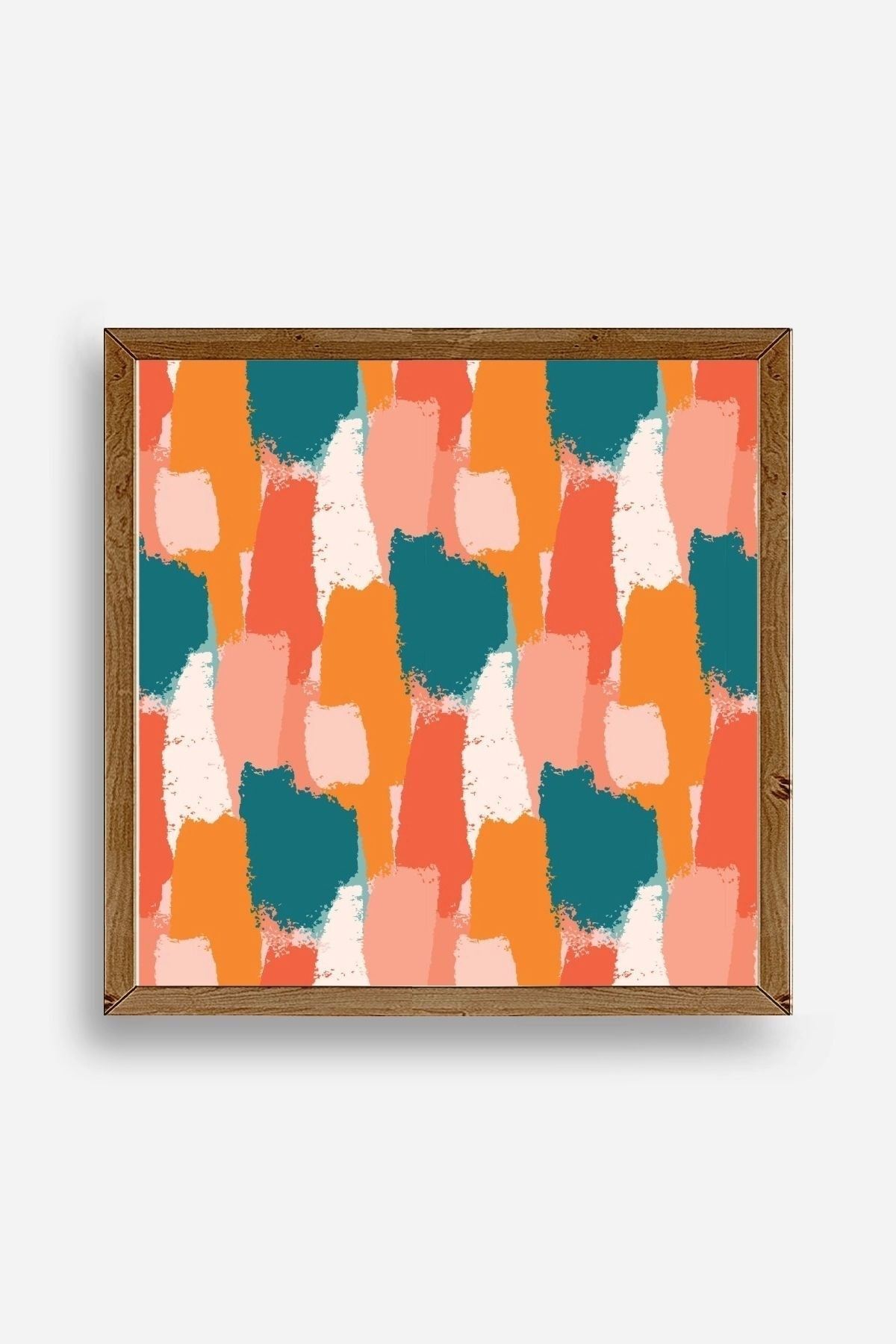 Soyut Ahşap Çerçeveli Tablo 23 x 23