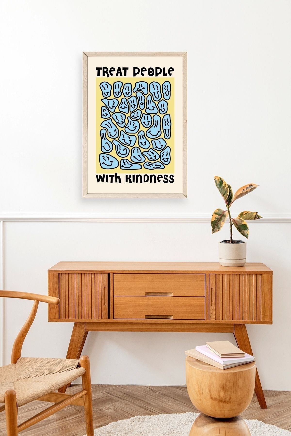 Motto Ahşap Çerçeveli Tablo 30 x 42