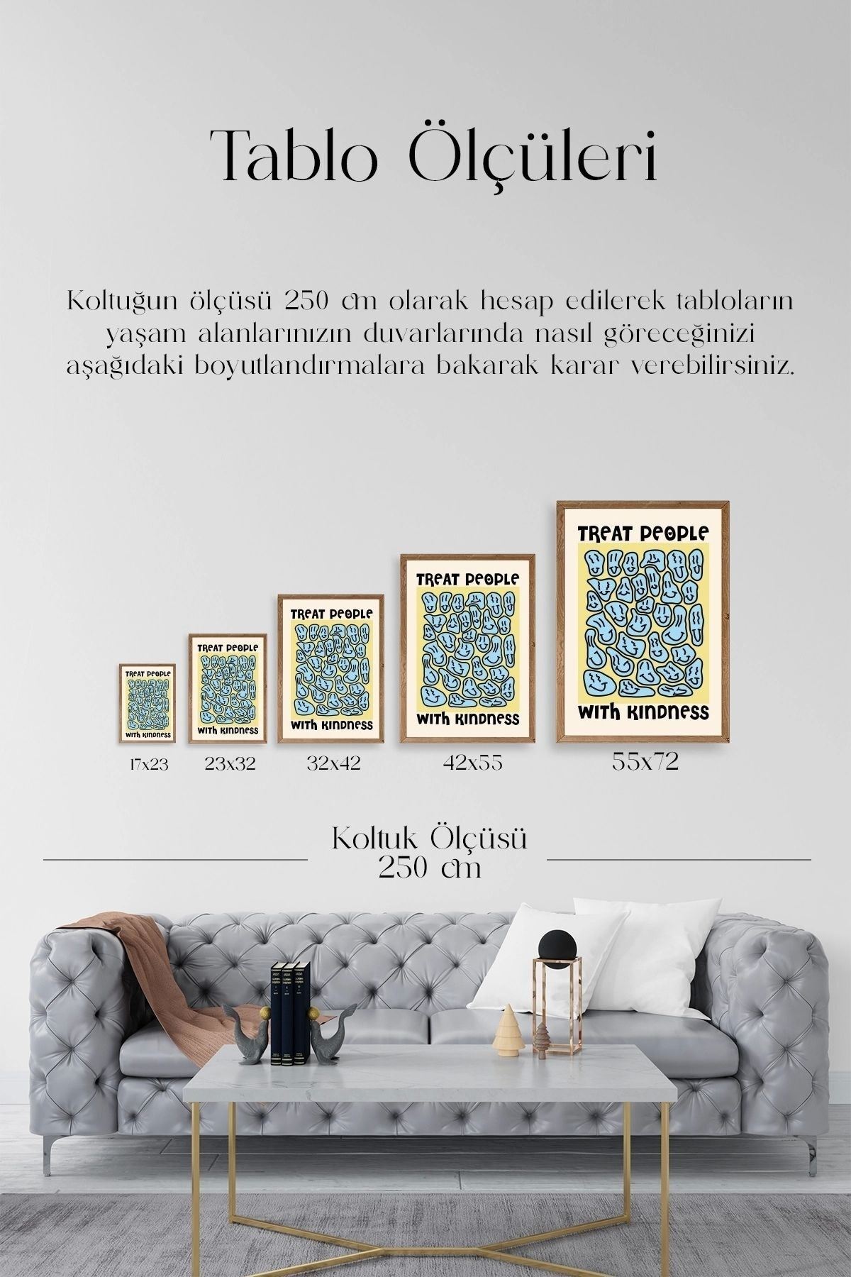 Motto Ahşap Çerçeveli Tablo 50 x 70