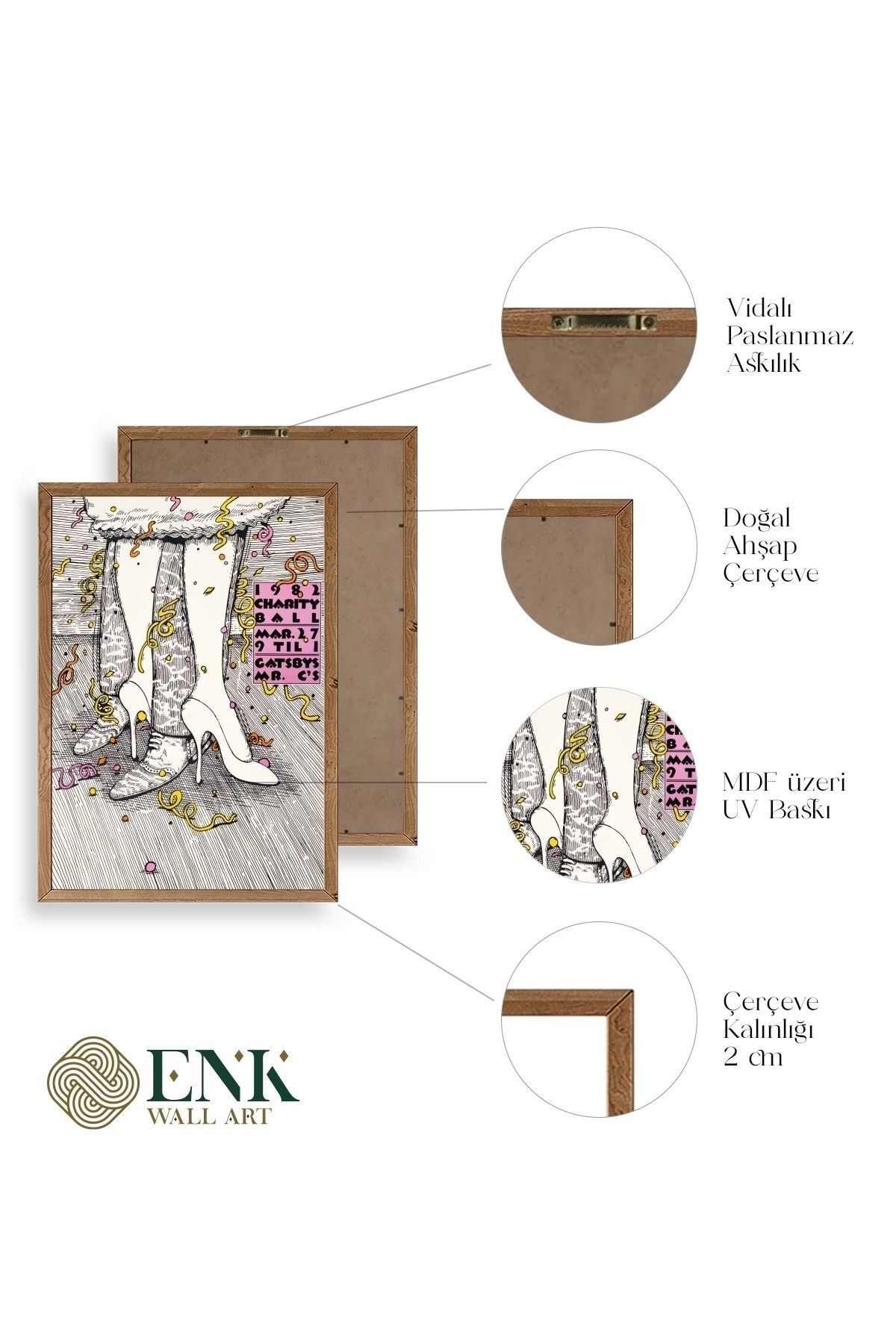 Gastby's Ahşap Çerçeveli Tablo 23 x 30