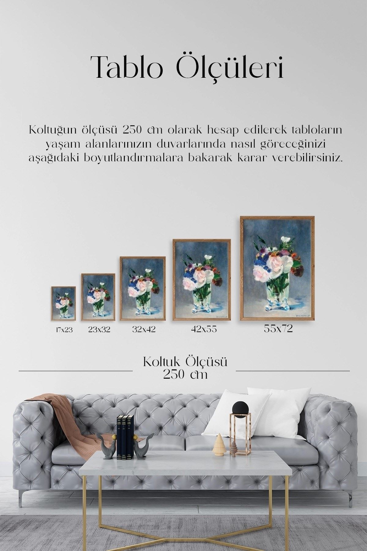 Manet Ahşap Çerçeveli Tablo 50 x 70