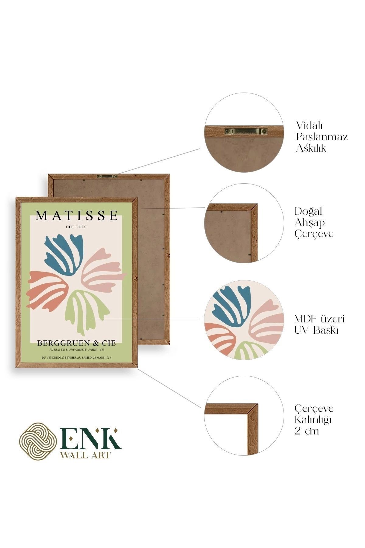 Matisse Ahşap Çerçeveli Tablo 23 x 30