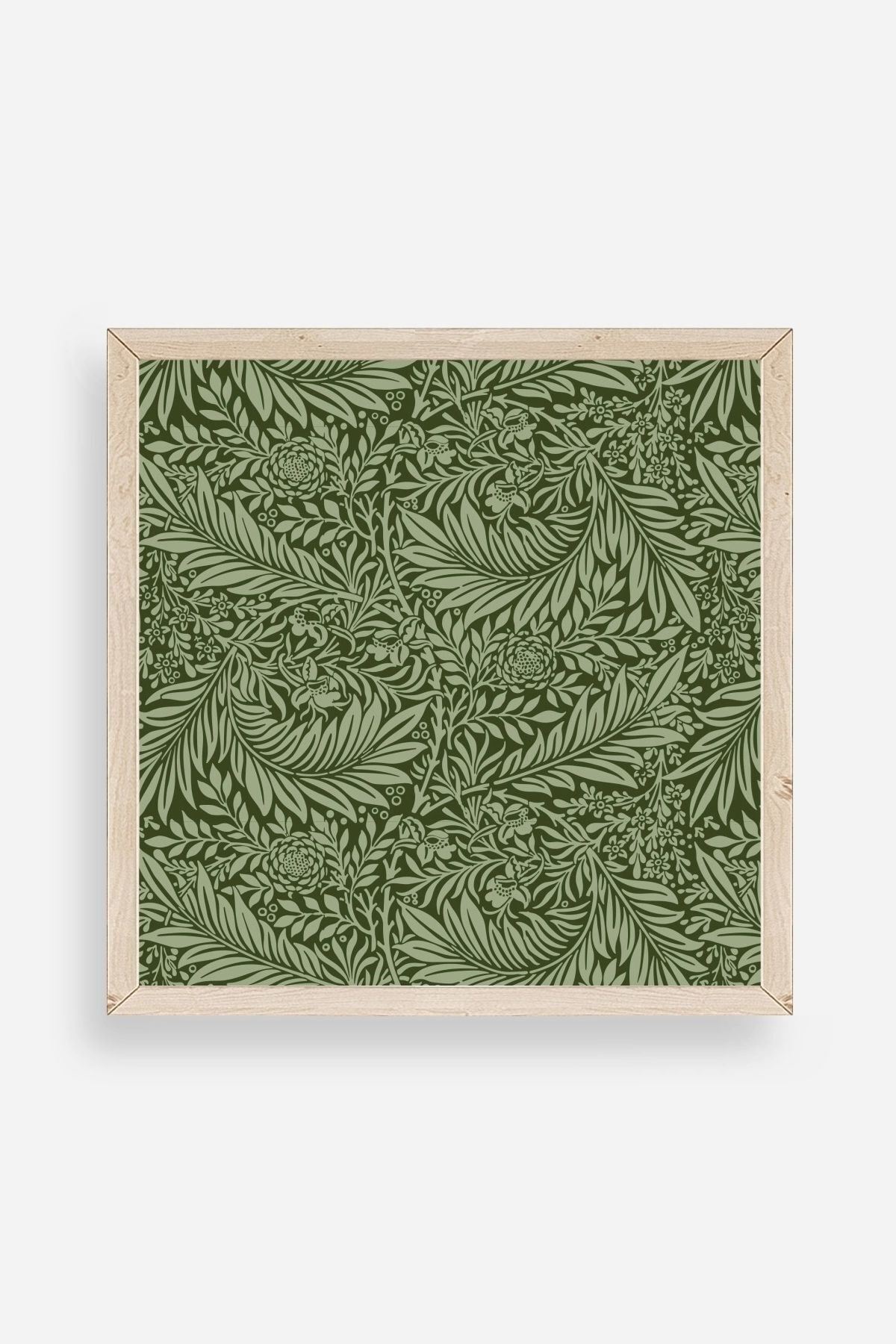 Yaprak Ahşap Çerçeveli Tablo 42 x 42