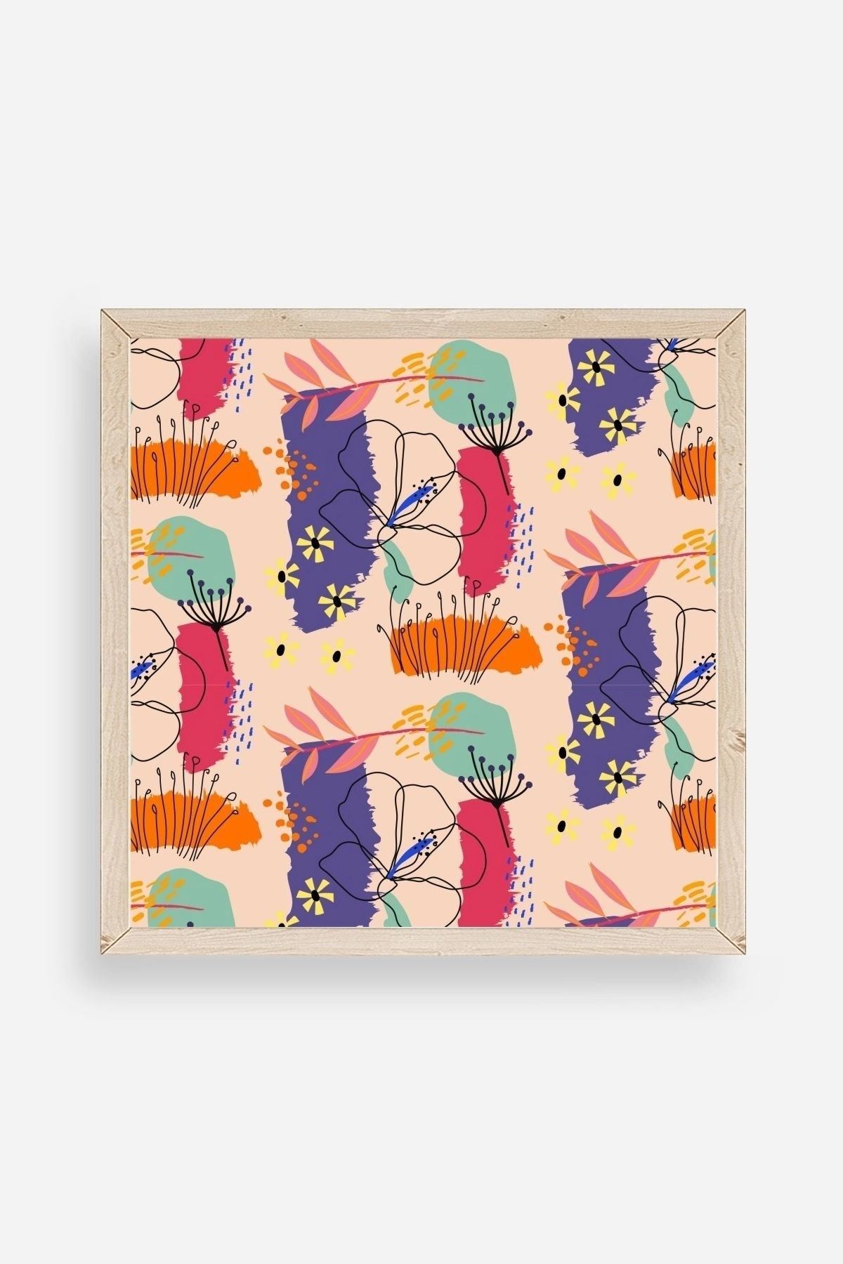 Modern Ahşap Çerçeveli Tablo 23 x 23