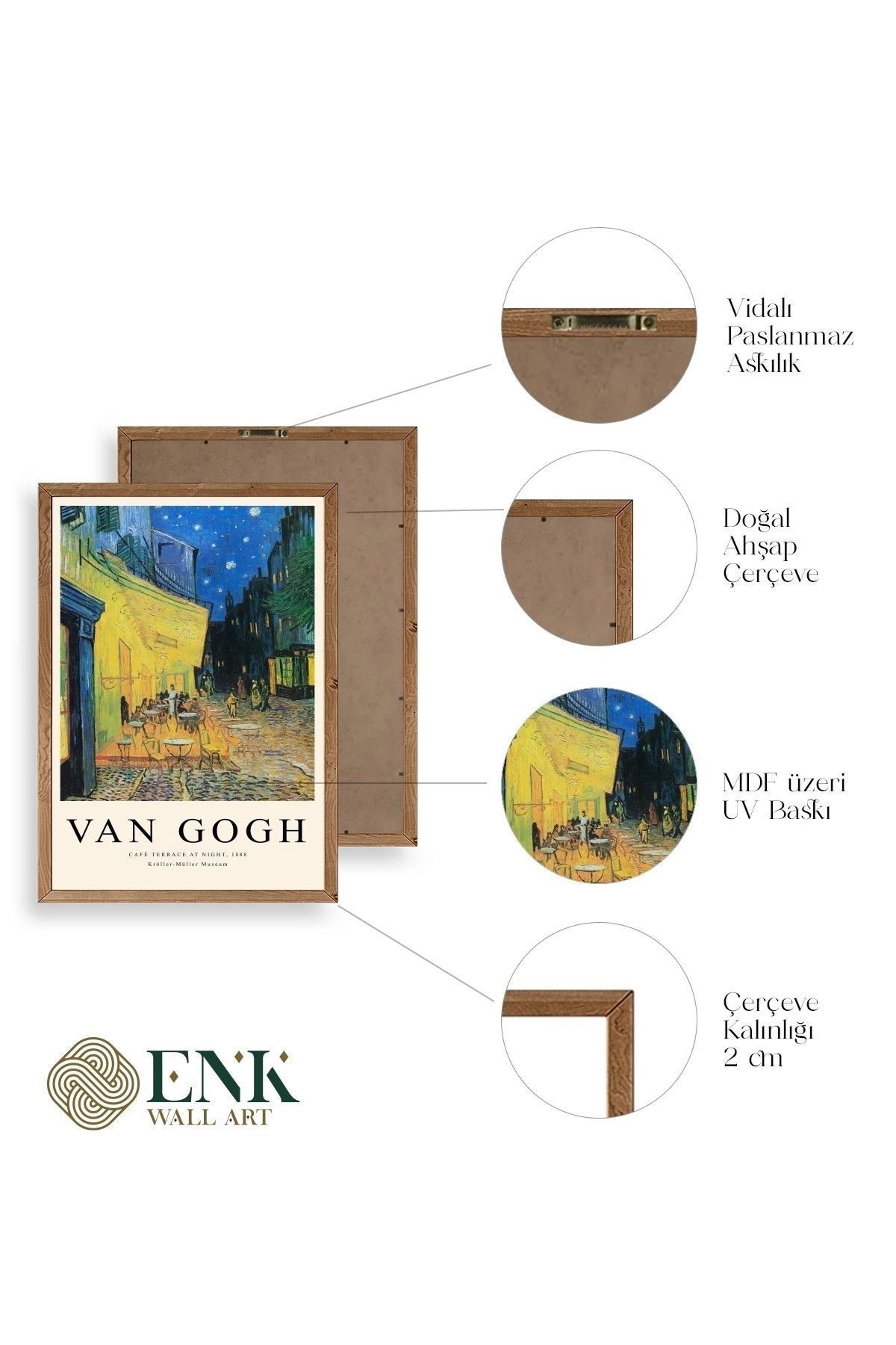 Van Gogh Ahşap Çerçeveli Tablo 30 x 42