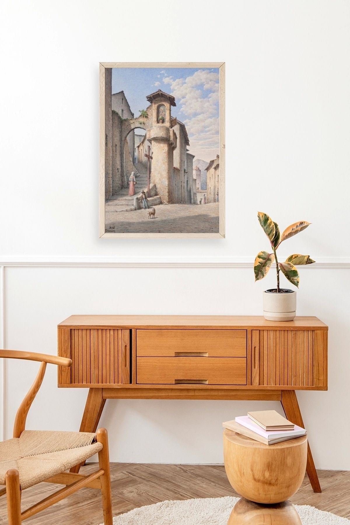 Street in Subiaco Ahşap Çerçeveli Tablo 23 x 30