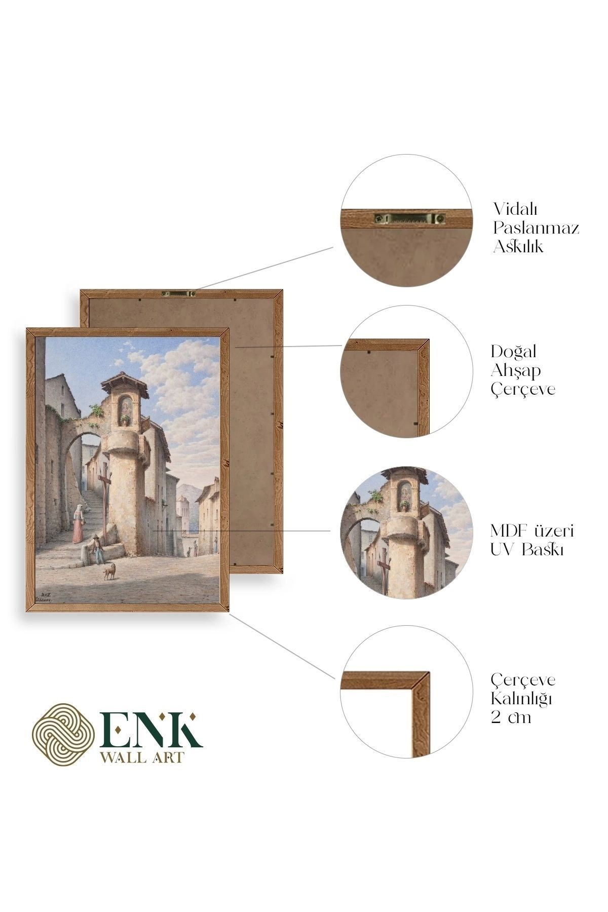 Street in Subiaco Ahşap Çerçeveli Tablo 30 x 42