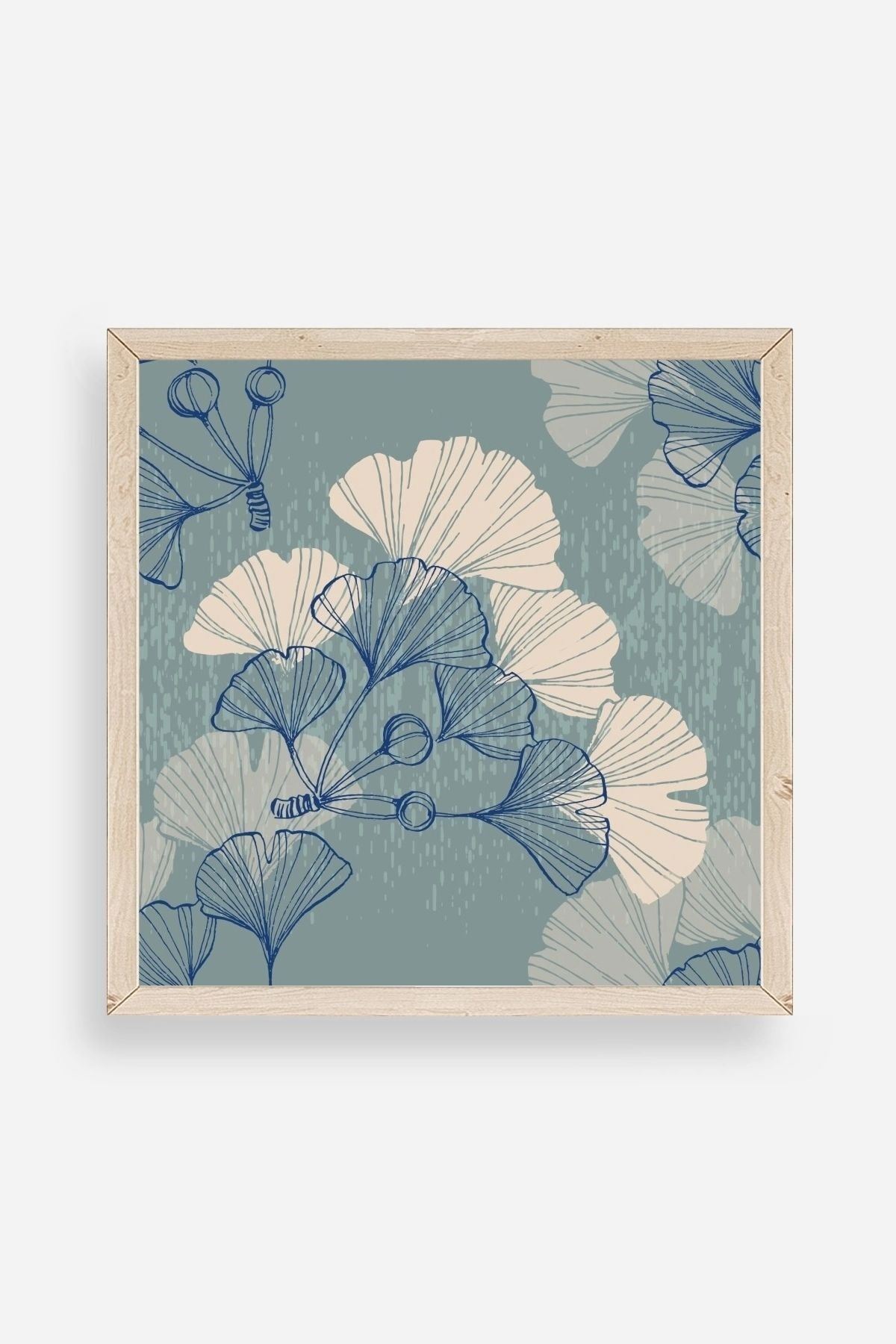 Çiçek Ahşap Çerçeveli Tablo 23 x 23