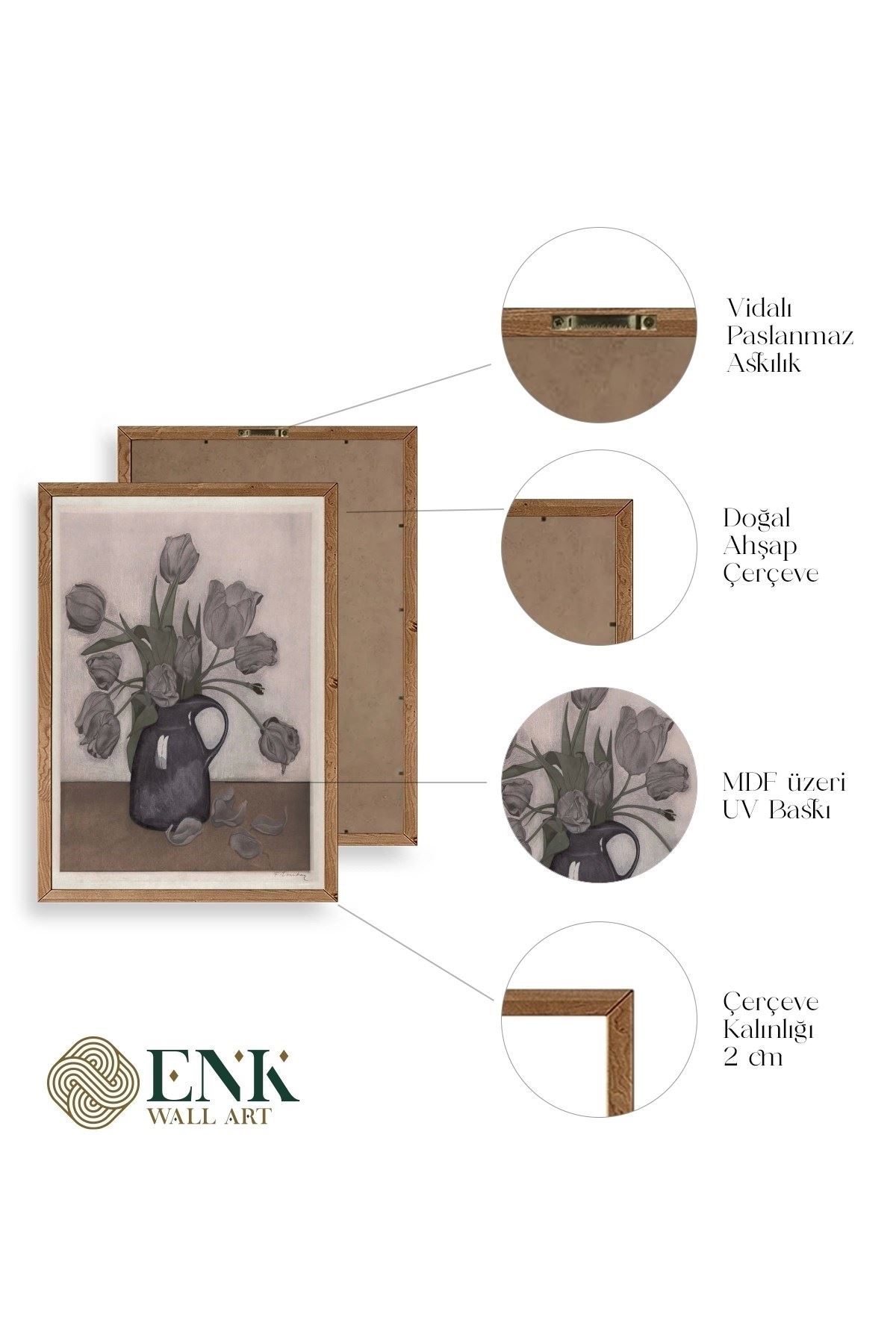 Everbag Ahşap Çerçeveli Tablo 50 x 70