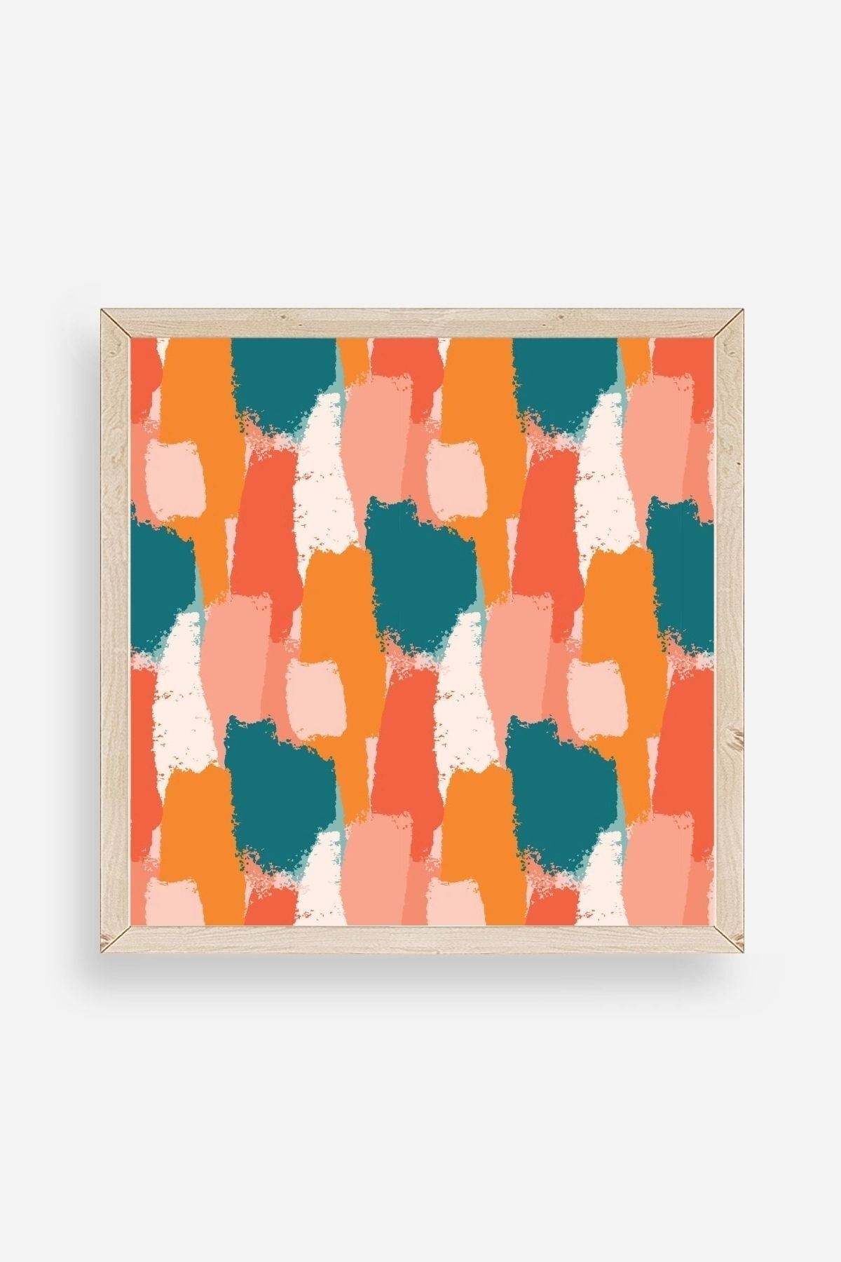 Soyut Ahşap Çerçeveli Tablo 42 x 42