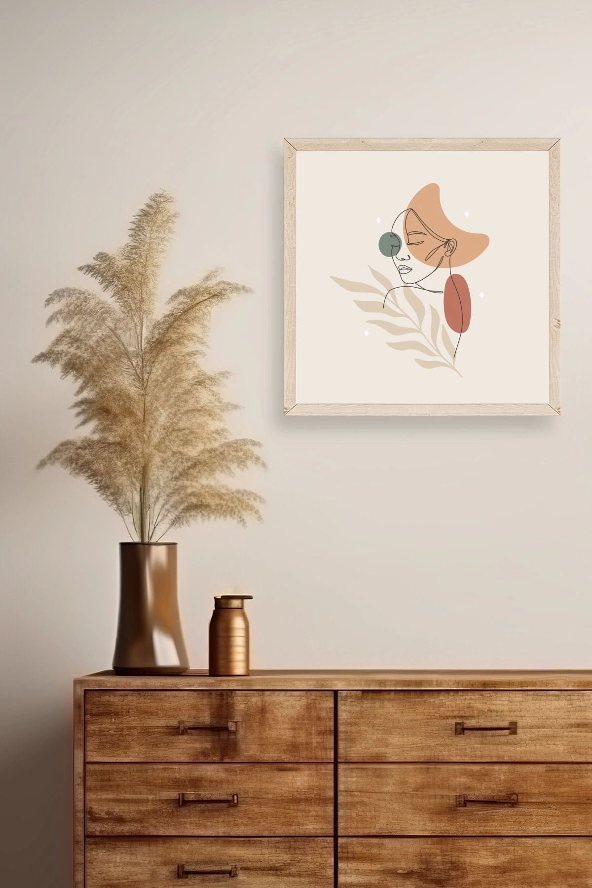 Modern Ahşap Çerçeveli Tablo 42 x 42