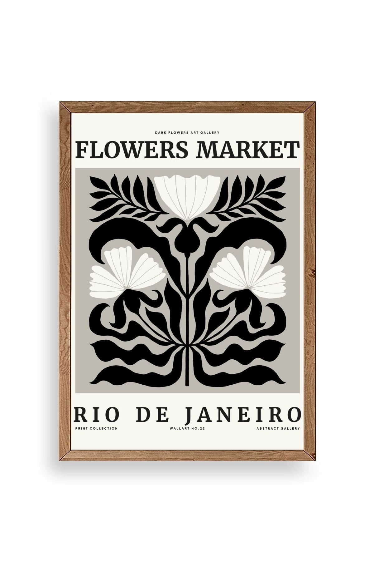 Çiçek Ahşap Çerçeveli Tablo 23 x 30