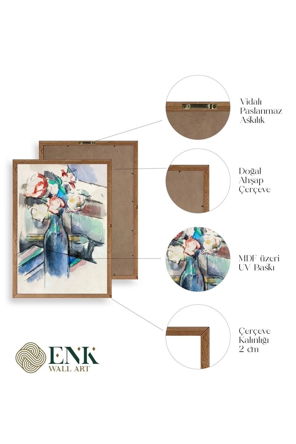 Paul Cézanne Ahşap Çerçeveli Tablo 50 x 70