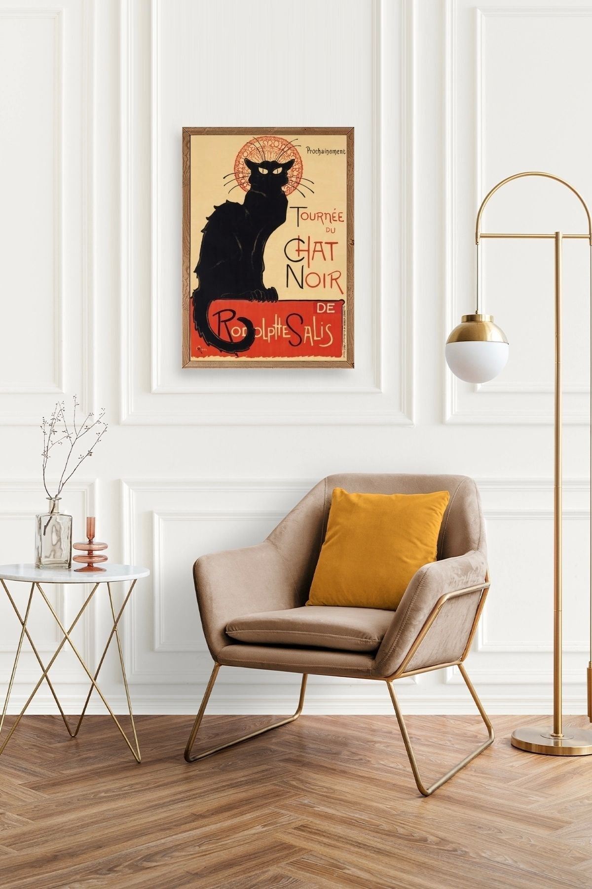 Chat Noir Ahşap Çerçeveli Tablo 30 x 42