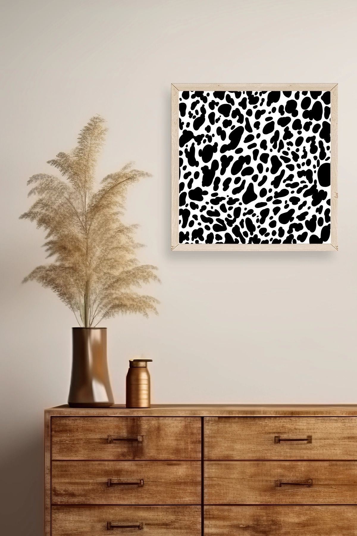 Desen Ahşap Çerçeveli Tablo 50 x 50