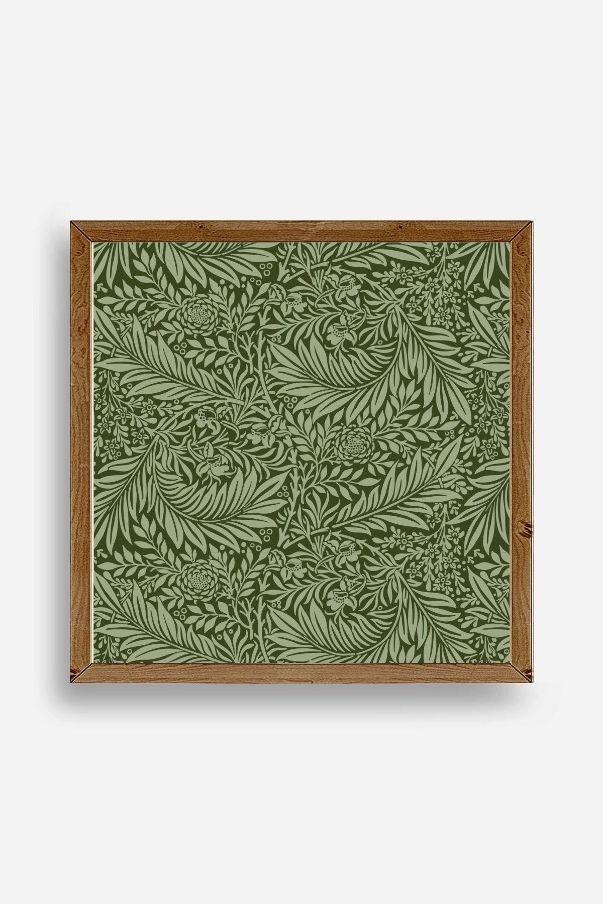 Yaprak Ahşap Çerçeveli Tablo 42 x 42