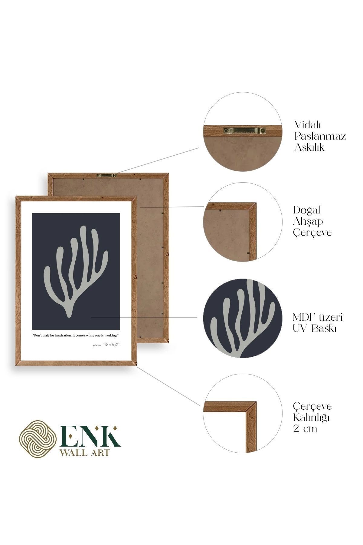 Henri Matisse Ahşap Çerçeveli Tablo 50 x 70