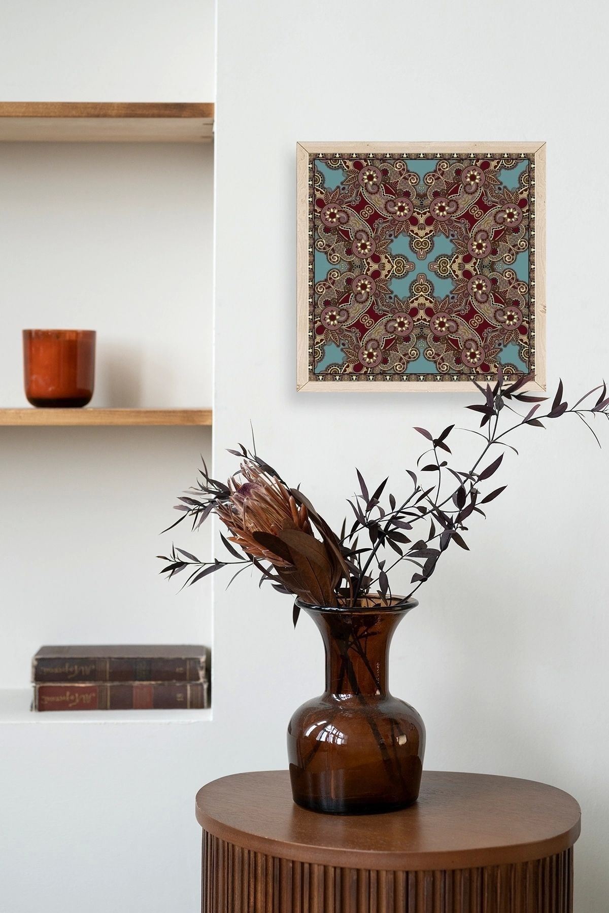 Desen Ahşap Çerçeveli Tablo 23 x 23