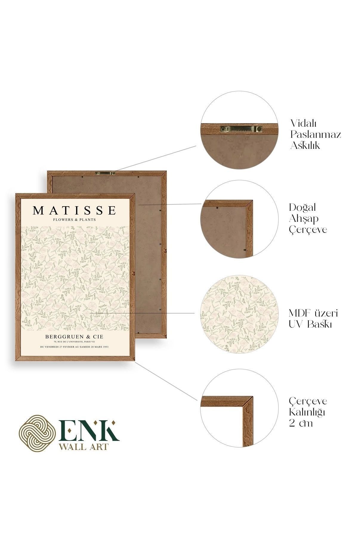 Matisse Ahşap Çerçeveli Tablo 50 x 70