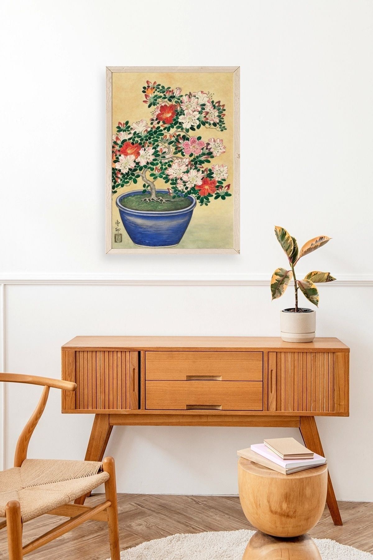 Ohara Koson Ahşap Çerçeveli Tablo 23 x 30