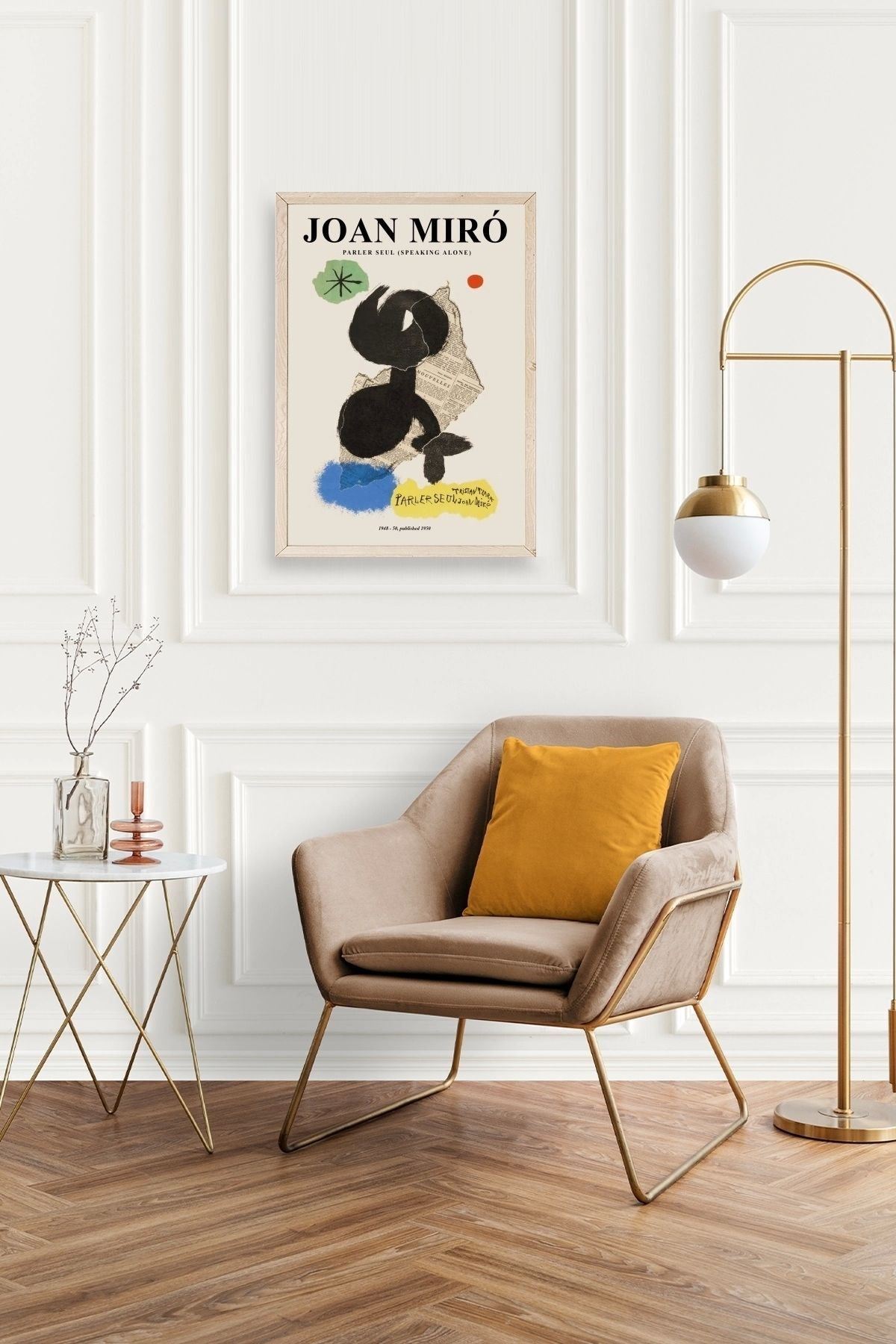 Joan Miro Ahşap Çerçeveli Tablo 30 x 42