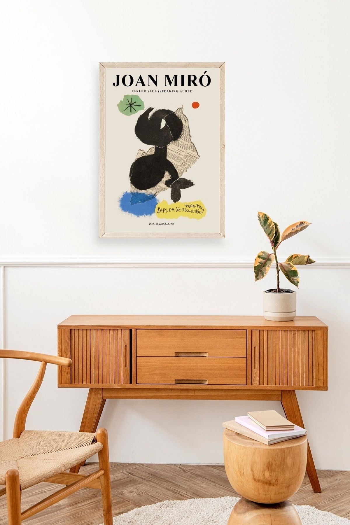 Joan Miro Ahşap Çerçeveli Tablo 23 x 30