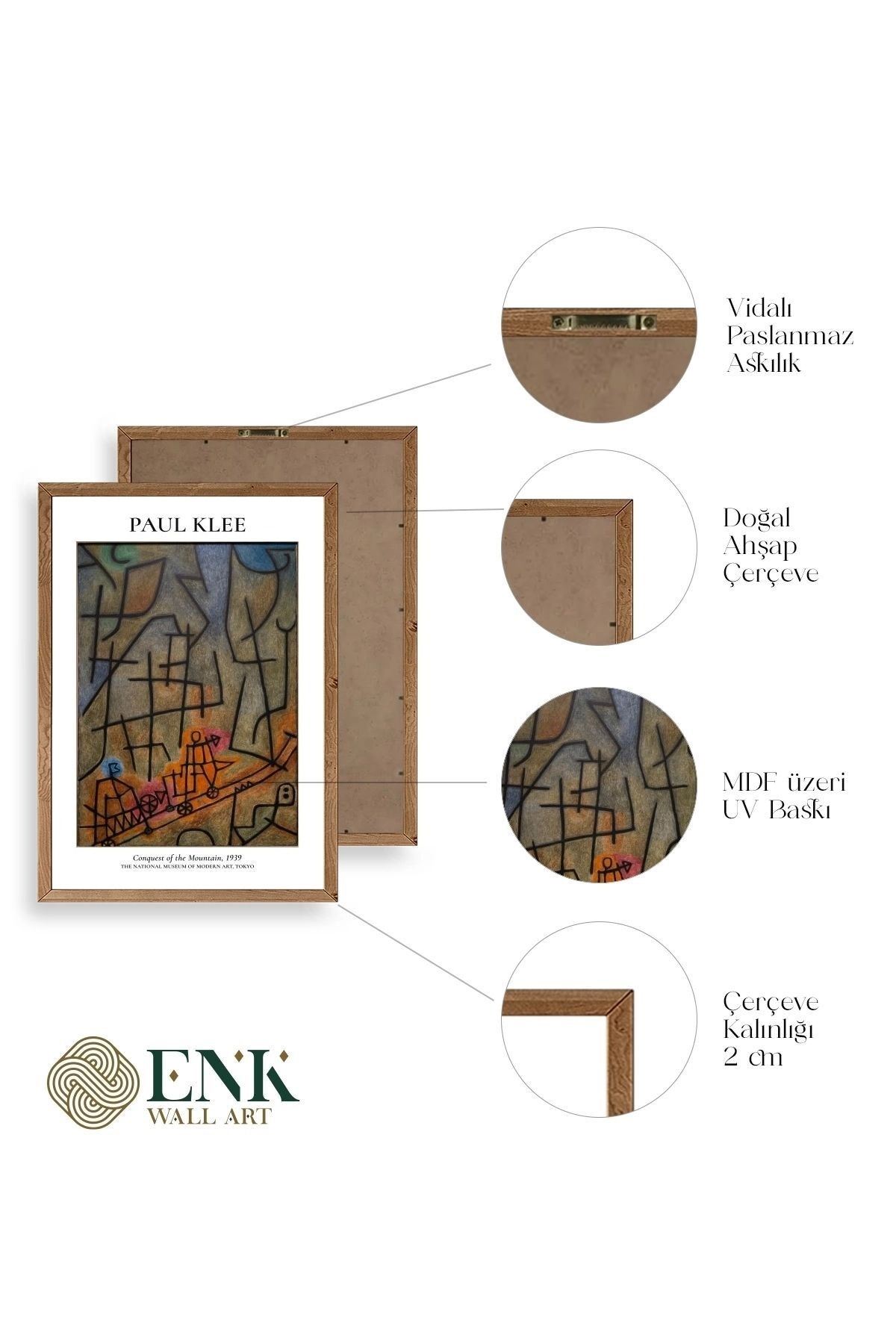 Paul Klee Ahşap Çerçeveli Tablo 50 x 70