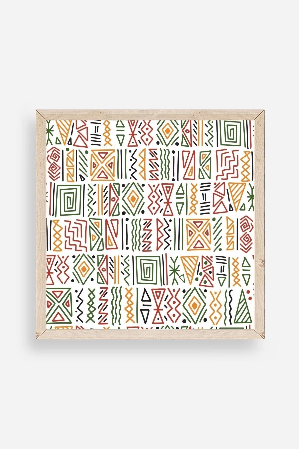 Çizgiler Ahşap Çerçeveli Tablo 23 x 23