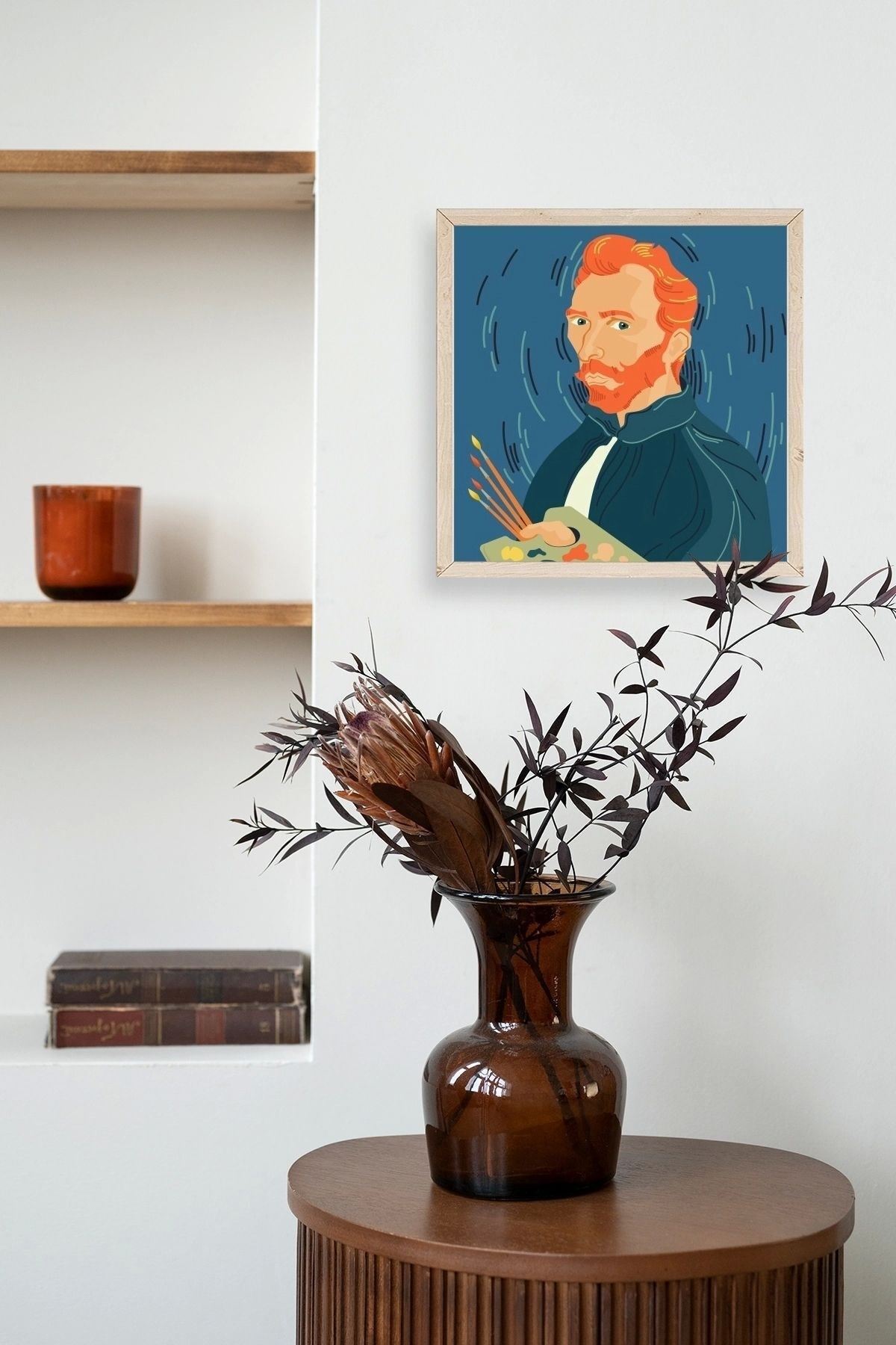 Van Gogh Ahşap Çerçeveli Tablo 50 x 50