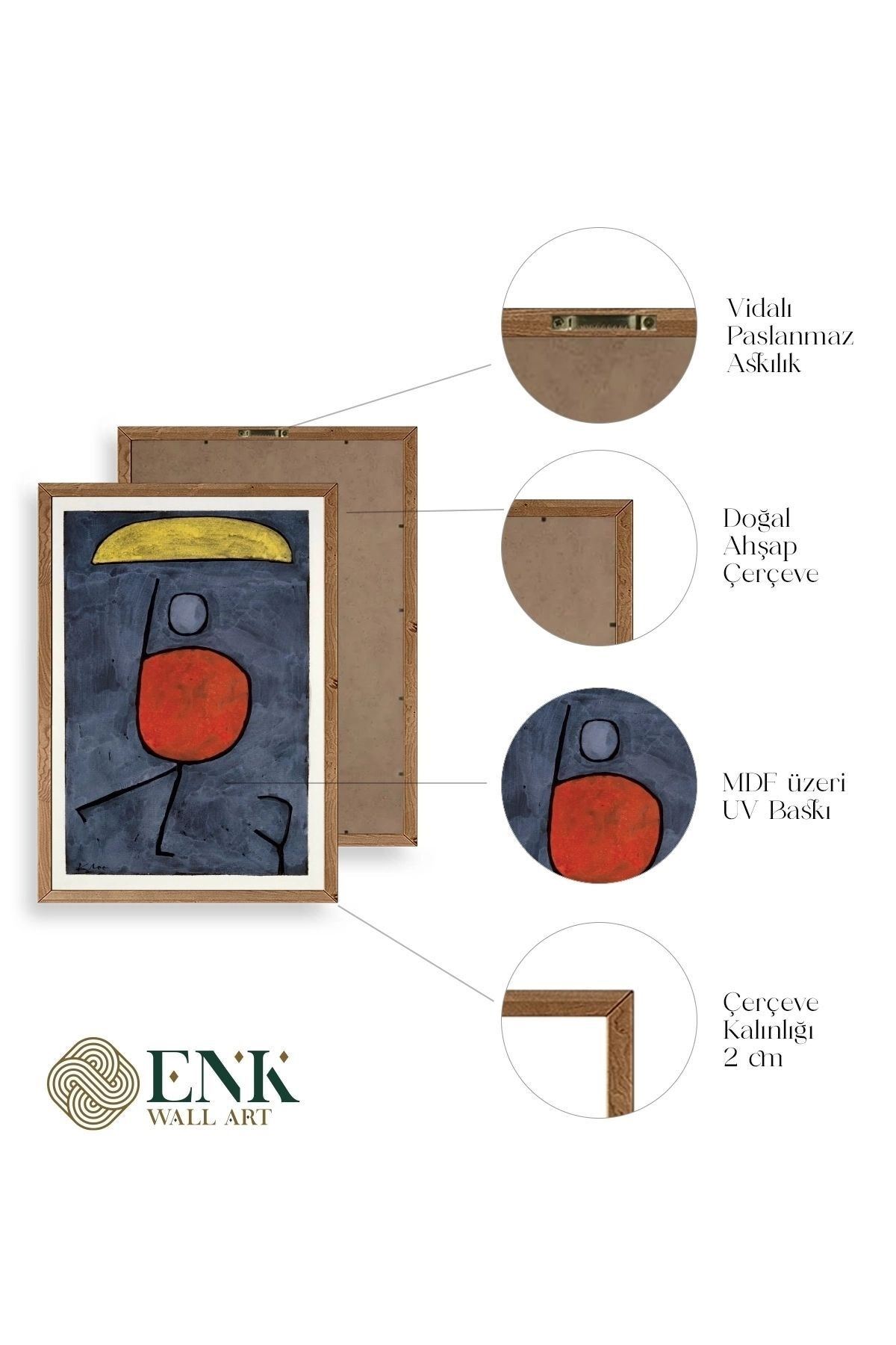 Paul Klee Ahşap Çerçeveli Tablo 23 x 30