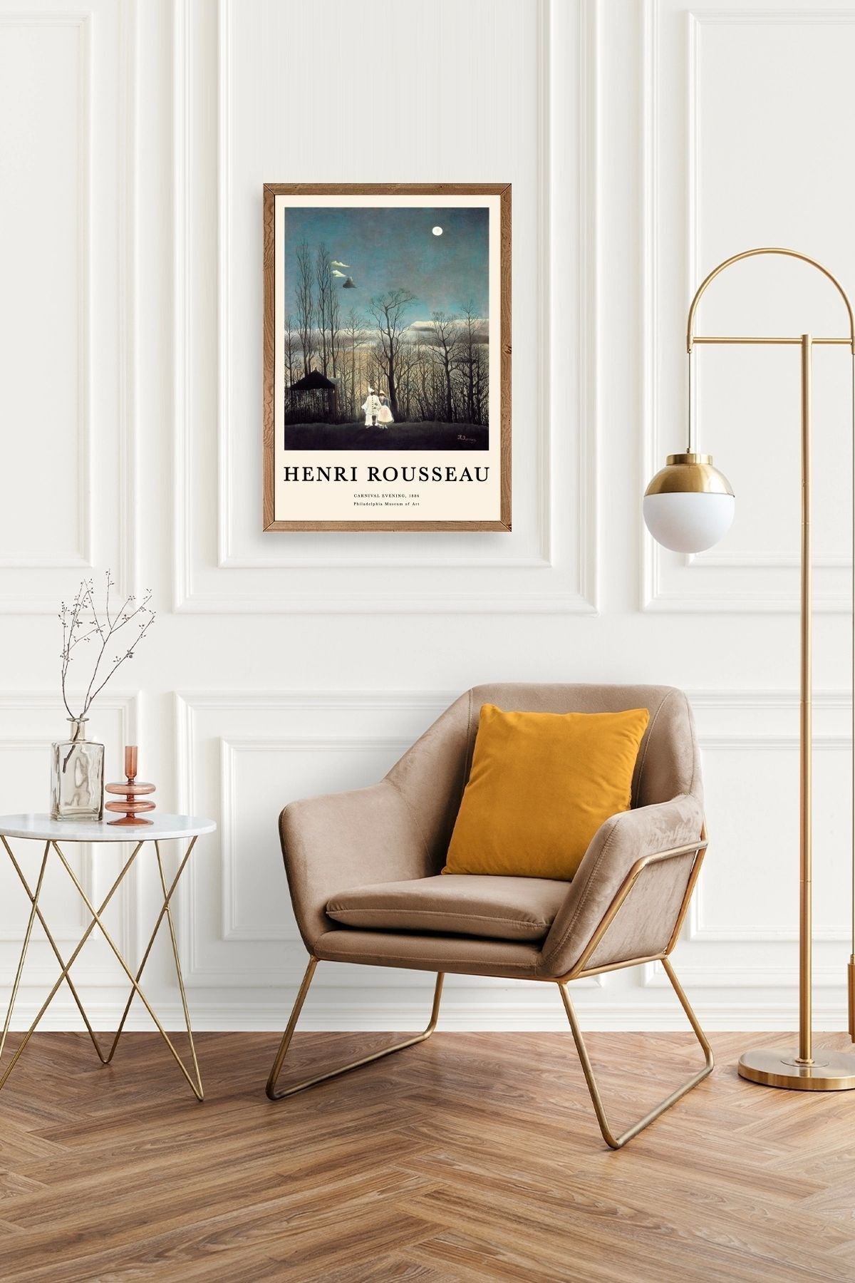 Henri Rousseau Ahşap Çerçeveli Tablo 50 x 70