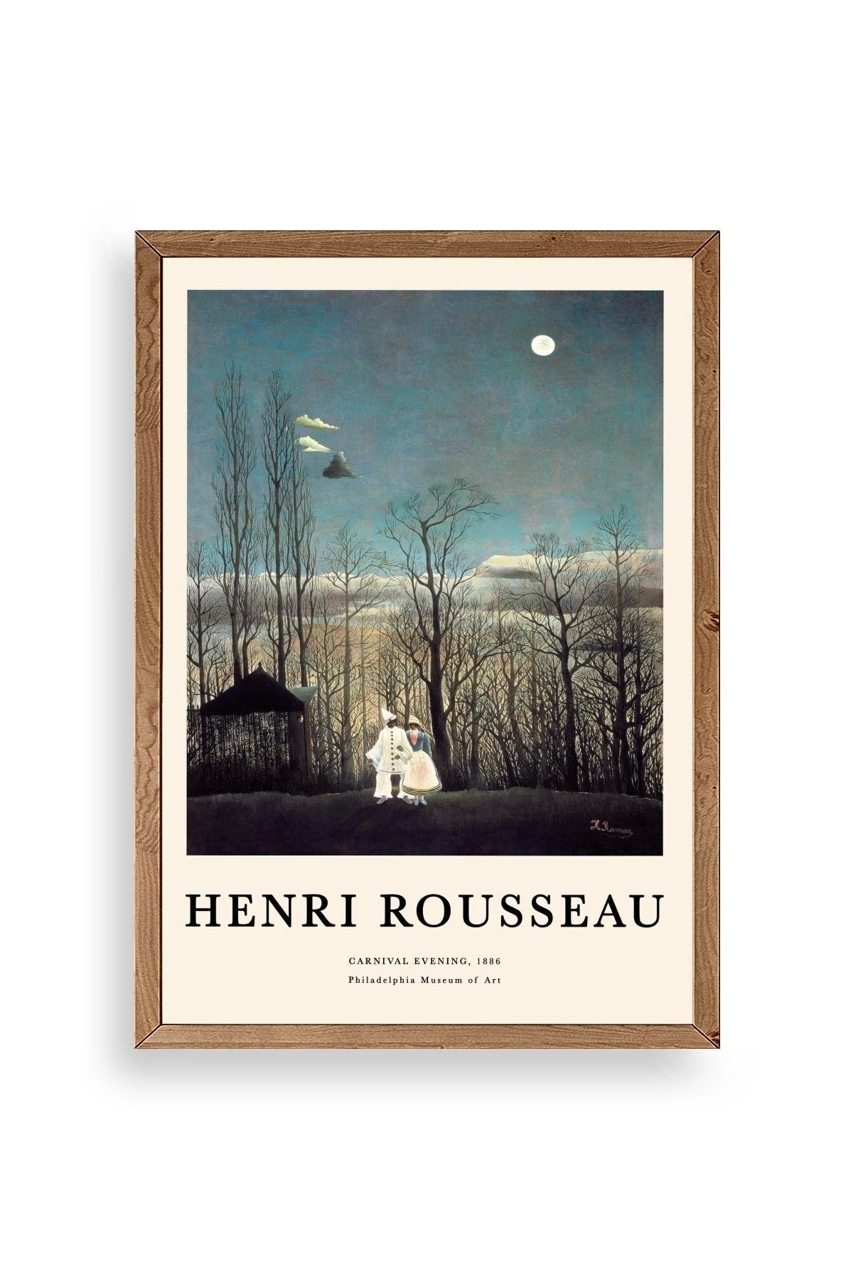 Henri Rousseau Ahşap Çerçeveli Tablo 30 x 42