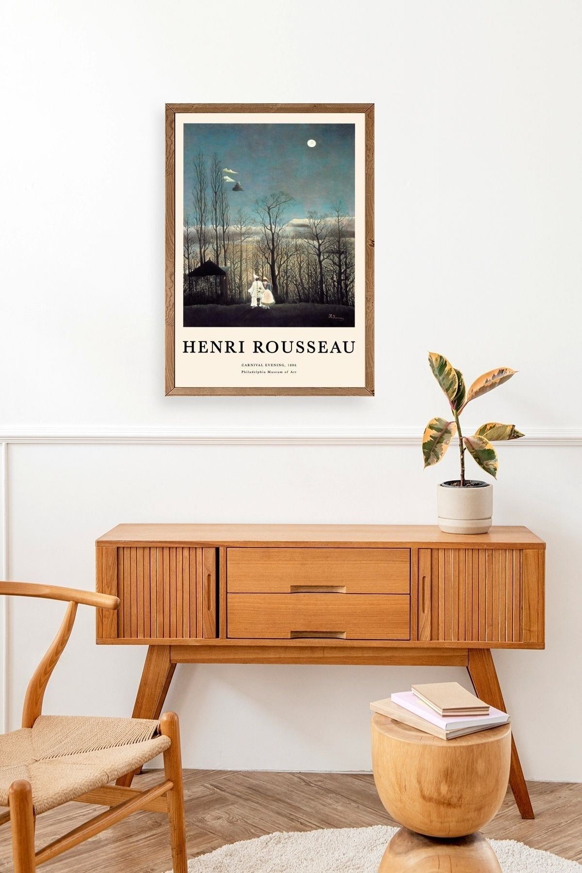 Henri Rousseau Ahşap Çerçeveli Tablo 23 x 30