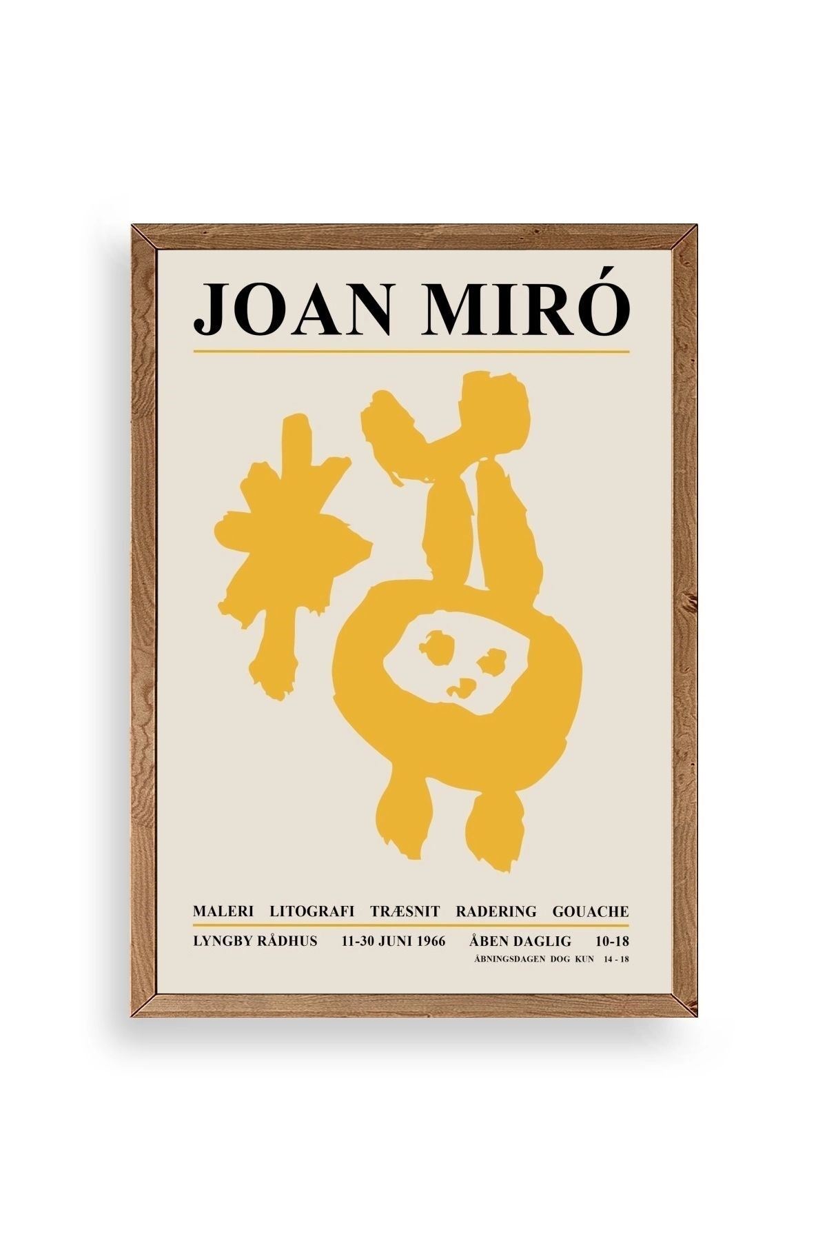 Joan Miro Ahşap Çerçeveli Tablo 23 x 30