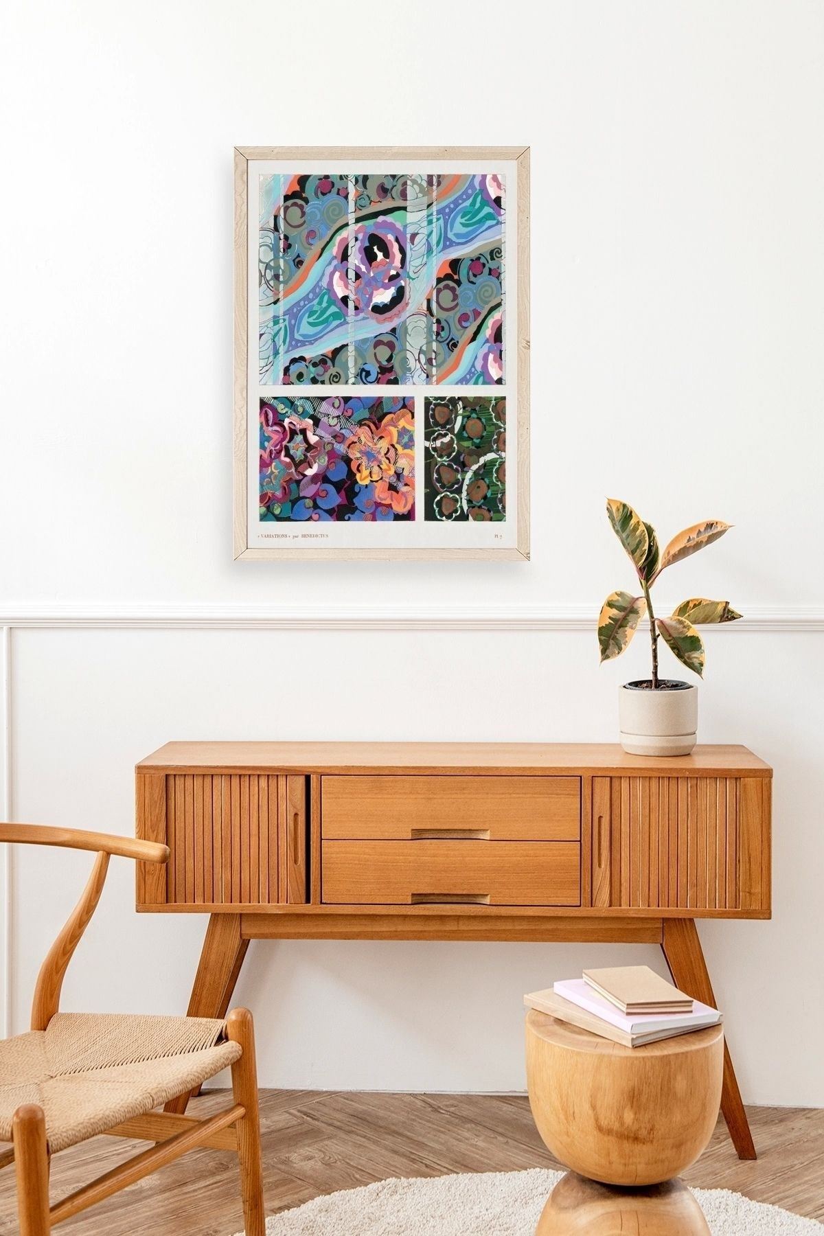 Varyasyonlar Ahşap Çerçeveli Tablo 50 x 70