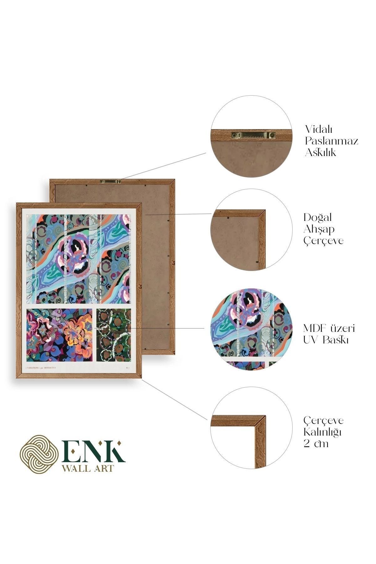 Varyasyonlar Ahşap Çerçeveli Tablo 50 x 70