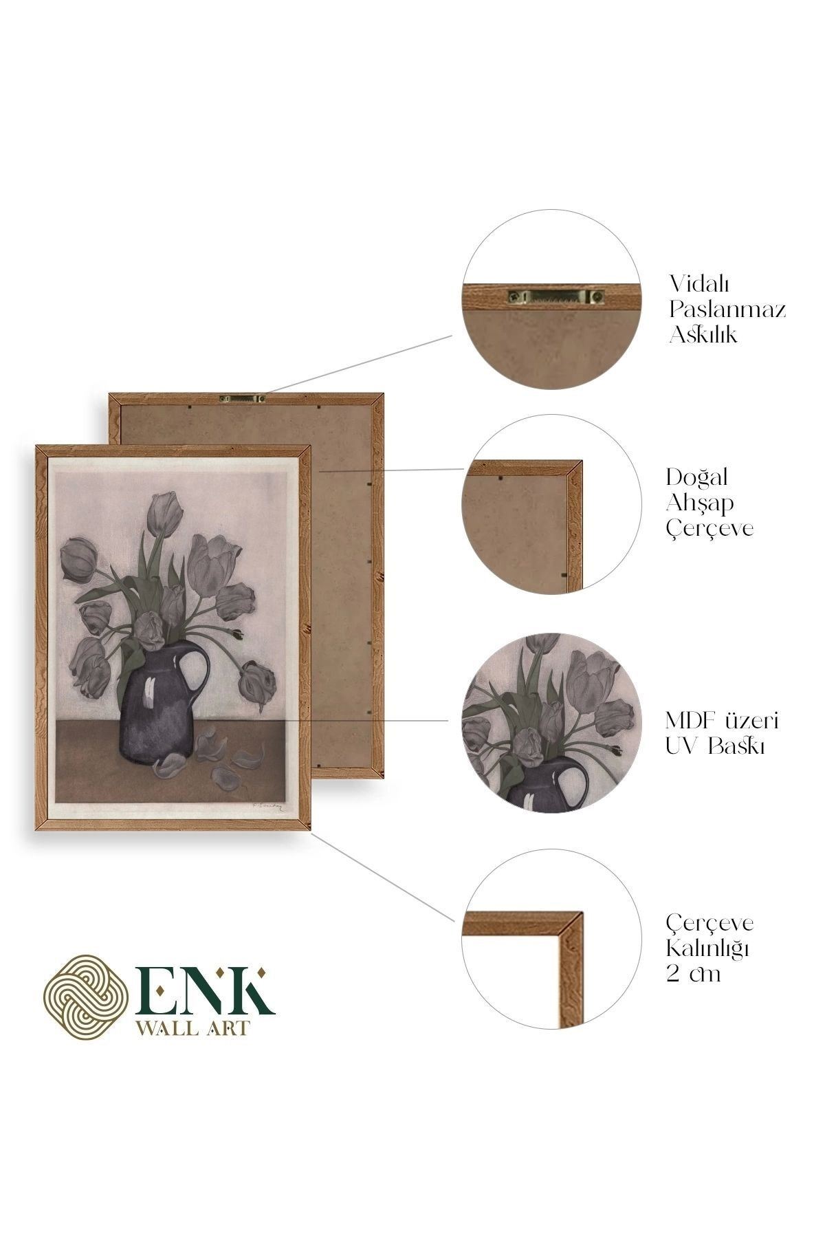 Everbag Ahşap Çerçeveli Tablo 50 x 70