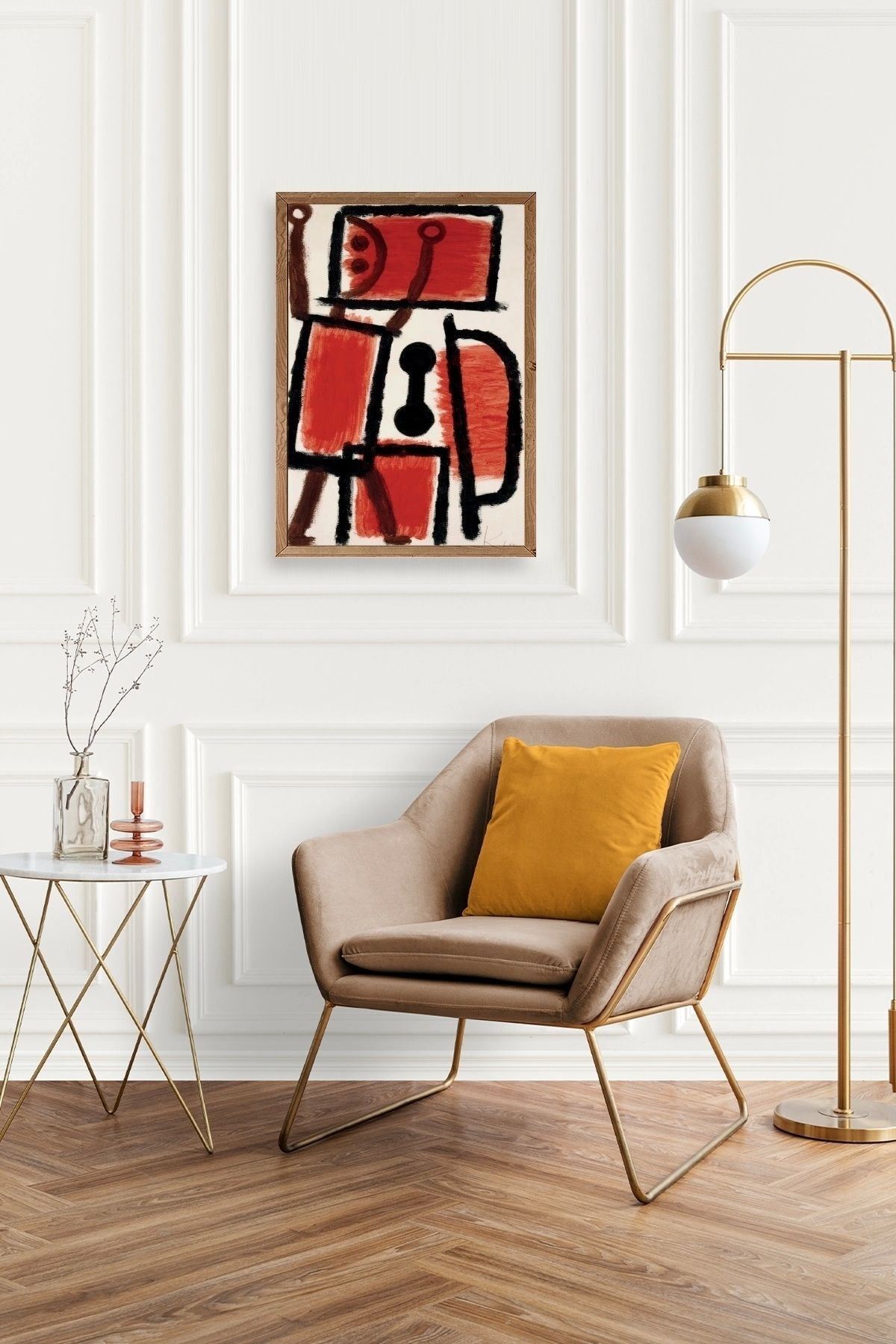 Paul Klee Ahşap Çerçeveli Tablo 30 x 42