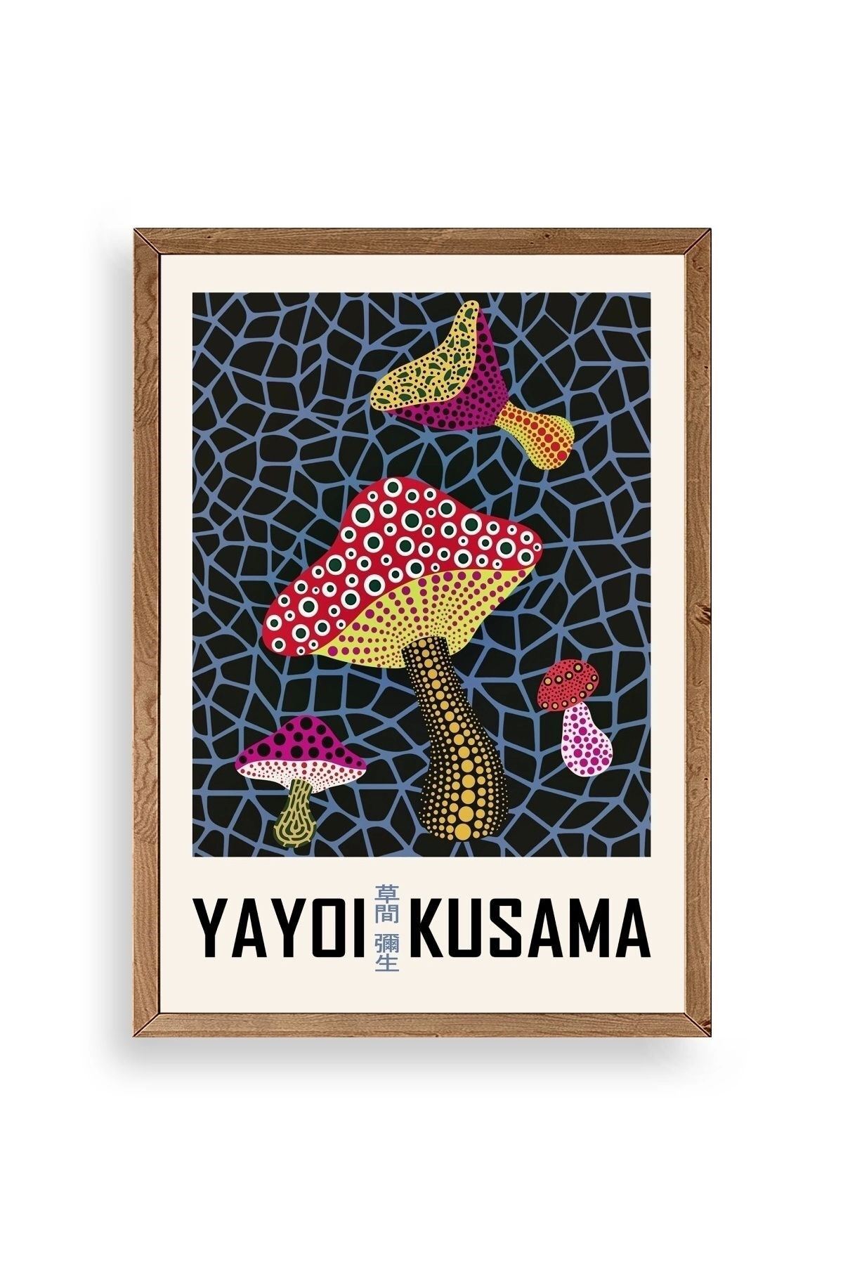 Yayoi Kusama Ahşap Çerçeveli Tablo 17 x 23