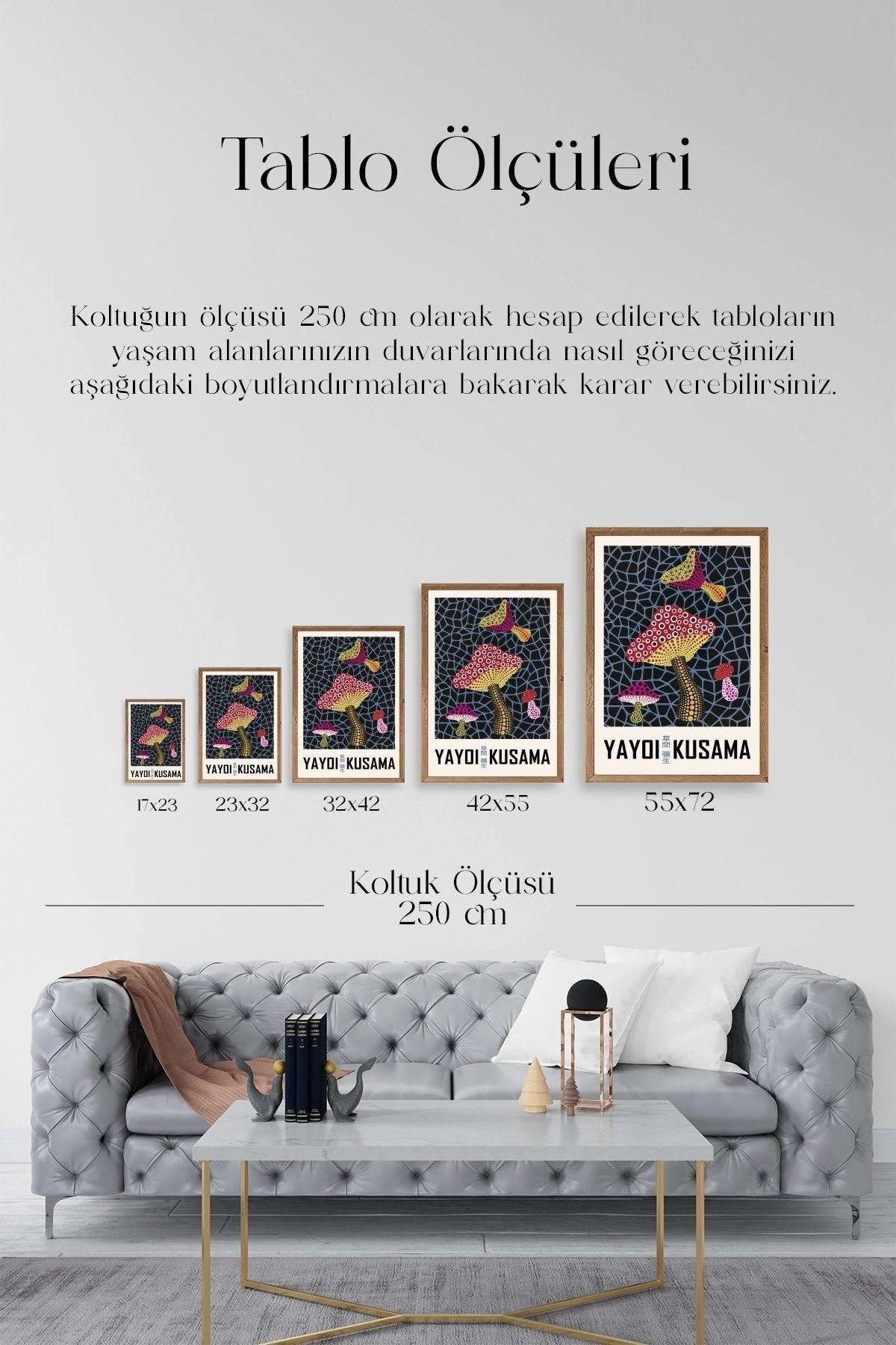 Yayoi Kusama Ahşap Çerçeveli Tablo 17 x 23