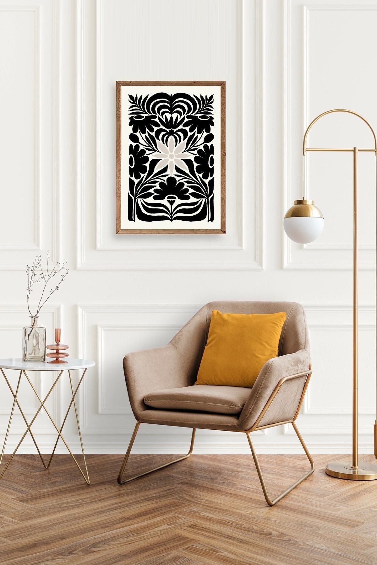 Desen Ahşap Çerçeveli Tablo 30 x 42