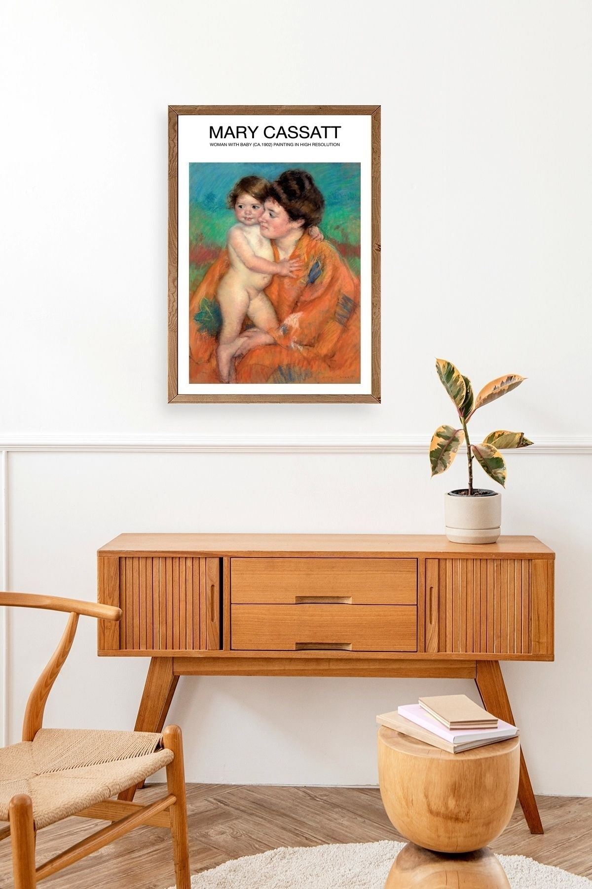 Mary Cassatt Ahşap Çerçeveli Tablo 17 x 23