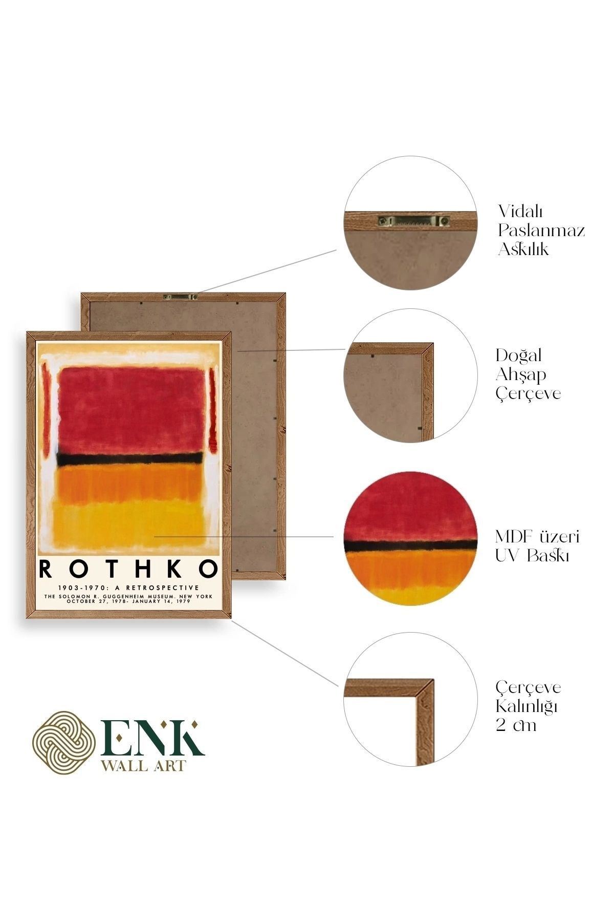 Rothko Ahşap Çerçeveli Tablo 50 x 70